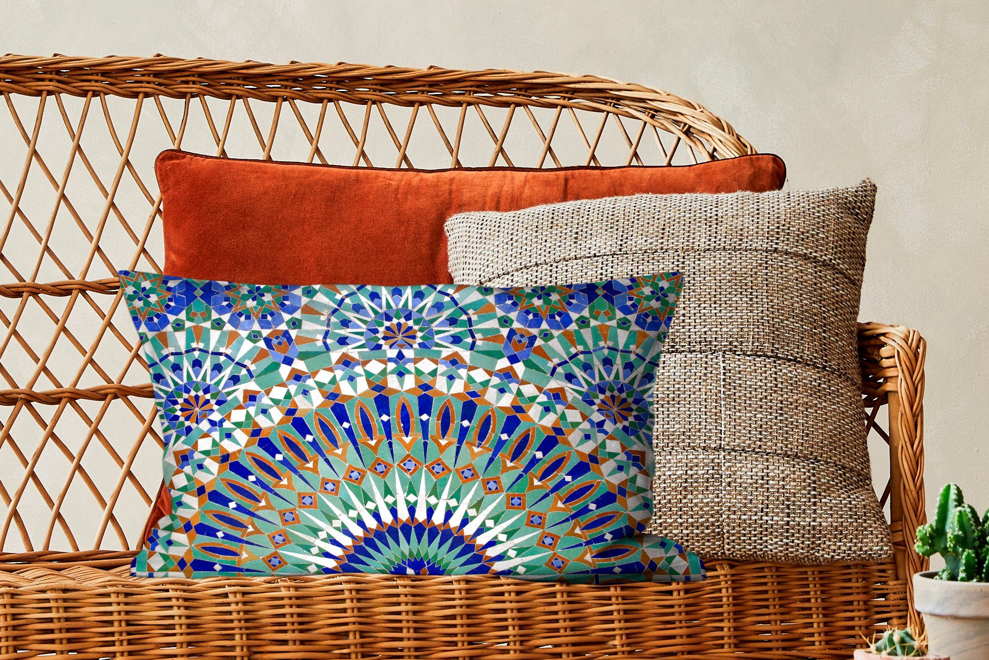 Zierkissen, mit Dekoration, Schlafzimmer Füllung, Formen, Mosaikwand marokkanische Dekokissen mit MuchoWow verschiedenen Eine Wohzimmer Dekokissen