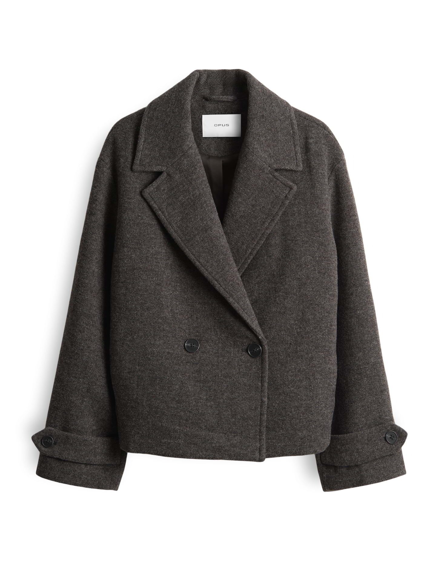 OPUS Cabanjacke HALLYN aus feinem Wollmix Reverskragen, Melangé-Effekt, zwe günstig online kaufen