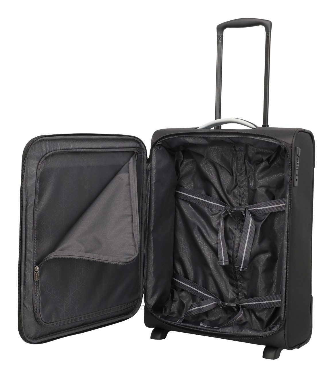 travelite Handgepäck-Trolley JETPACK Multi 2 Cabin, konzipiert für Condor & Ryanair, 2 Rollen, Weichgepäck-Koffer Handgepäck für die meisten gängigen Airlines