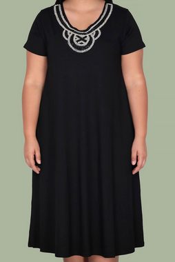 Modabout Abendkleid Damen Midikleid Sommerkleid für große Größen - NELB0513Y9261SYH (1-tlg)
