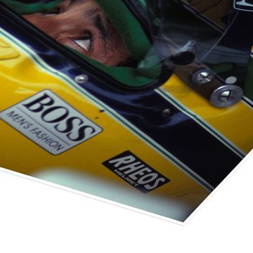 Posterlounge Poster Motorsport Images, Ayrton Senna, Helmporträt 1991, Wohnzimmer Fotografie