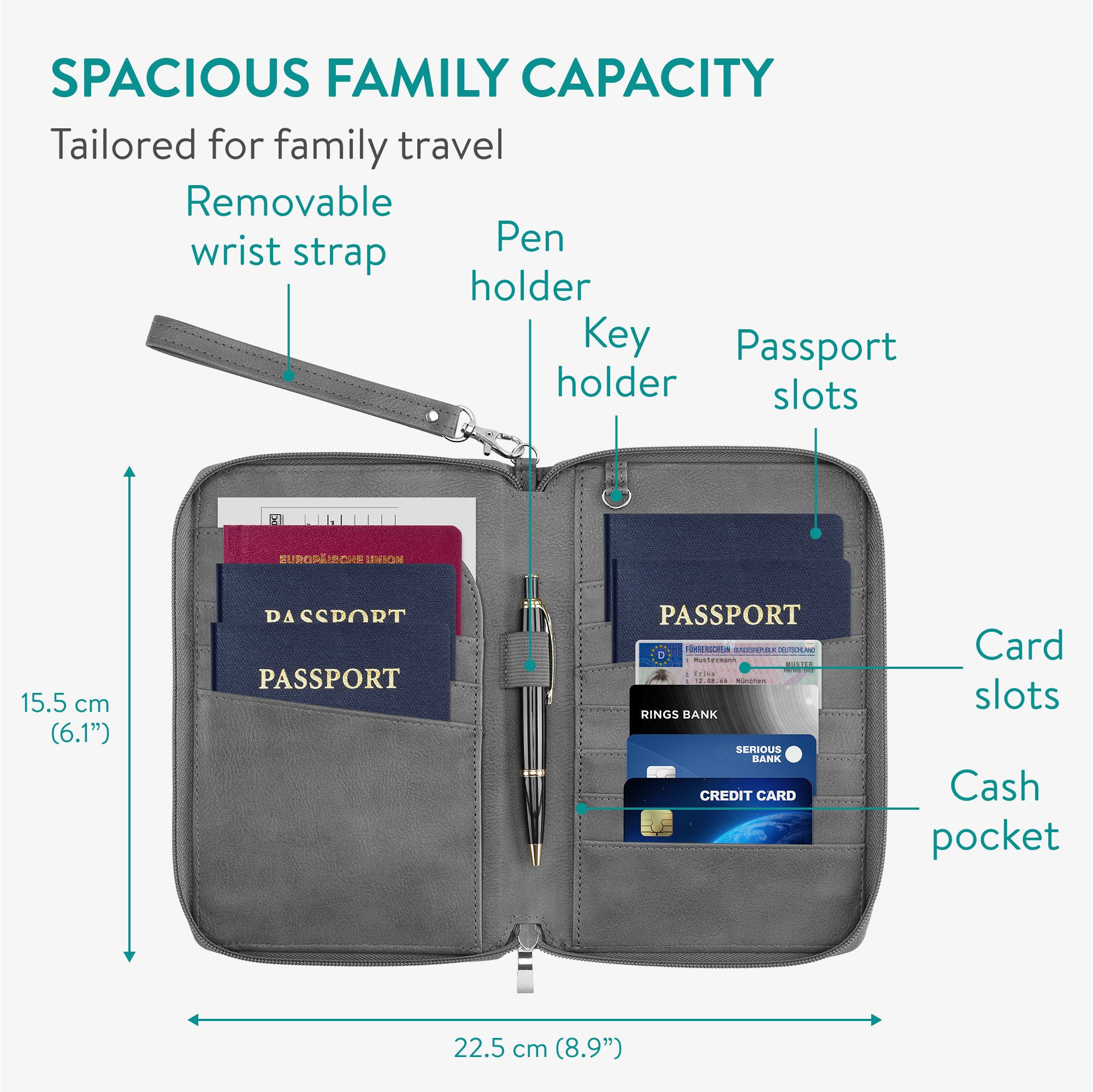 Navaris Etui Reiseorganizer - Reisepass Tasche günstig online kaufen