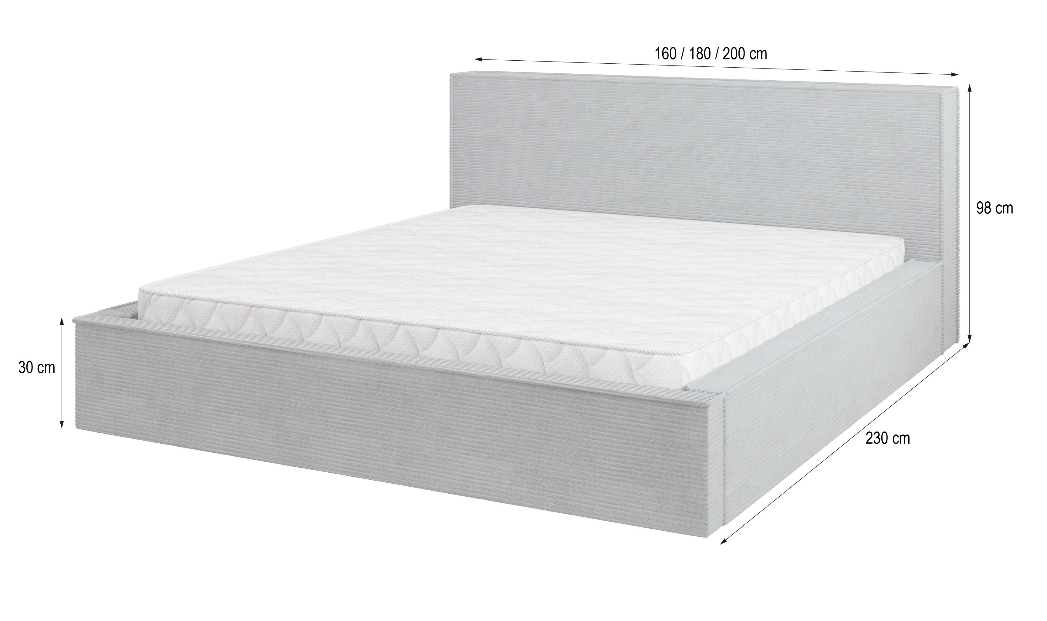Masseno Boxbett CELORA 140x200 cm beige