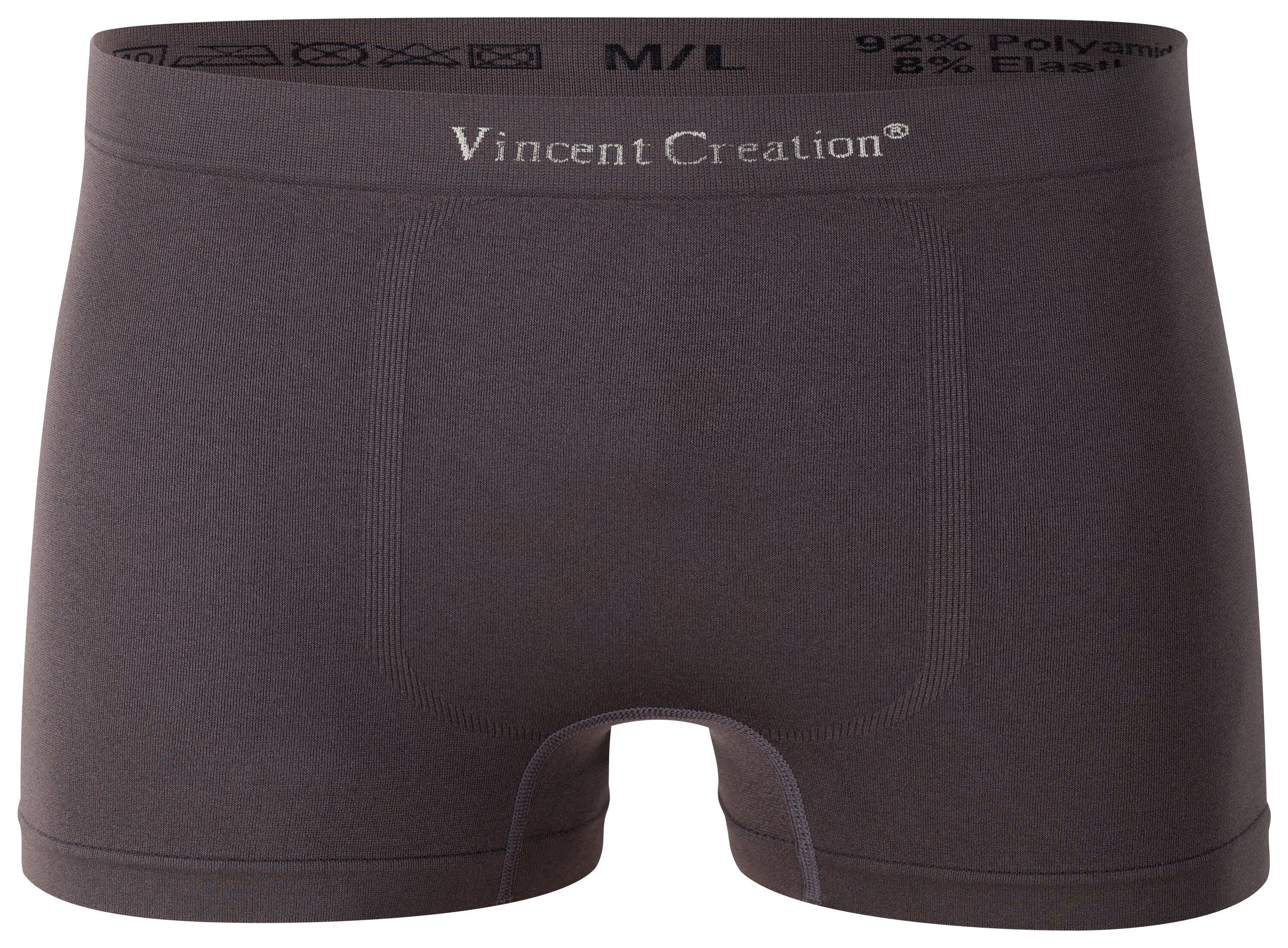 Boxershorts Creation® Vincent - Pack, Microfaser-Qualität Microfaser Seamless weiche 12er (12-St) schw/khaki/grau