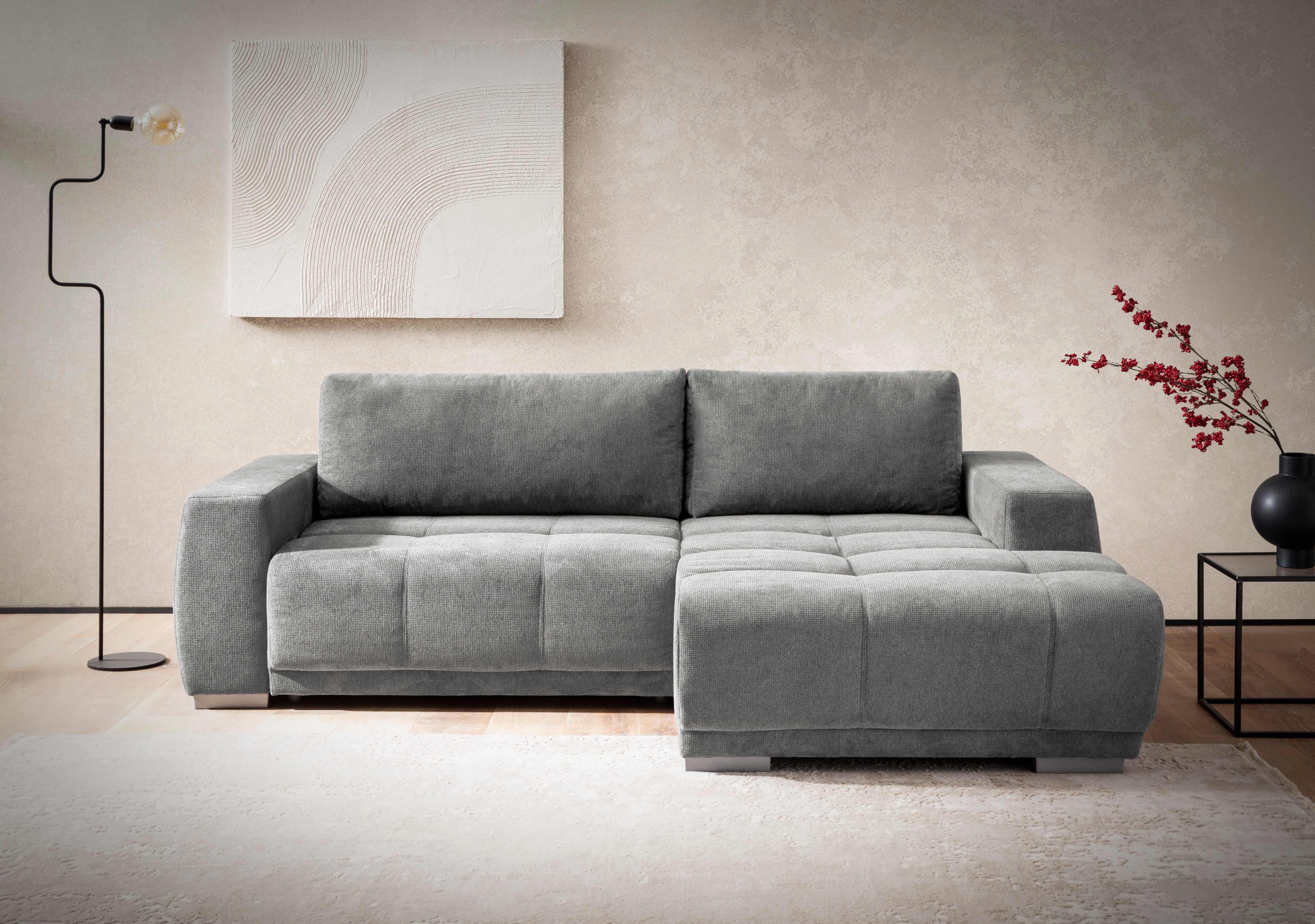 INOSIGN Ecksofa "Bolero L-Form", wahlweise mit Bettfunktion & Bettkasten günstig online kaufen