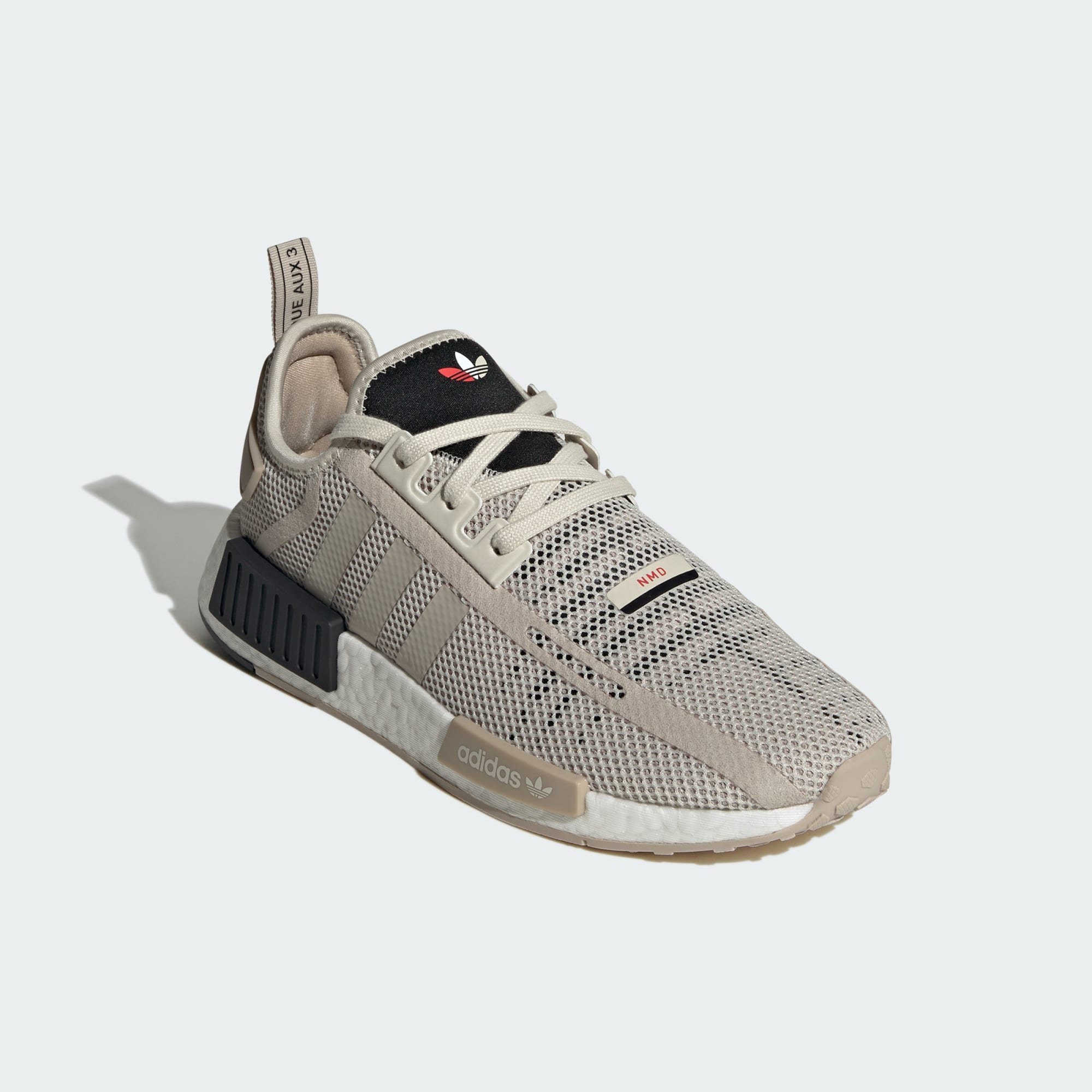 adidas Originals NMD_R1 SCHUH Sneaker Wonder Beige / Aluminium / Better Scarlet