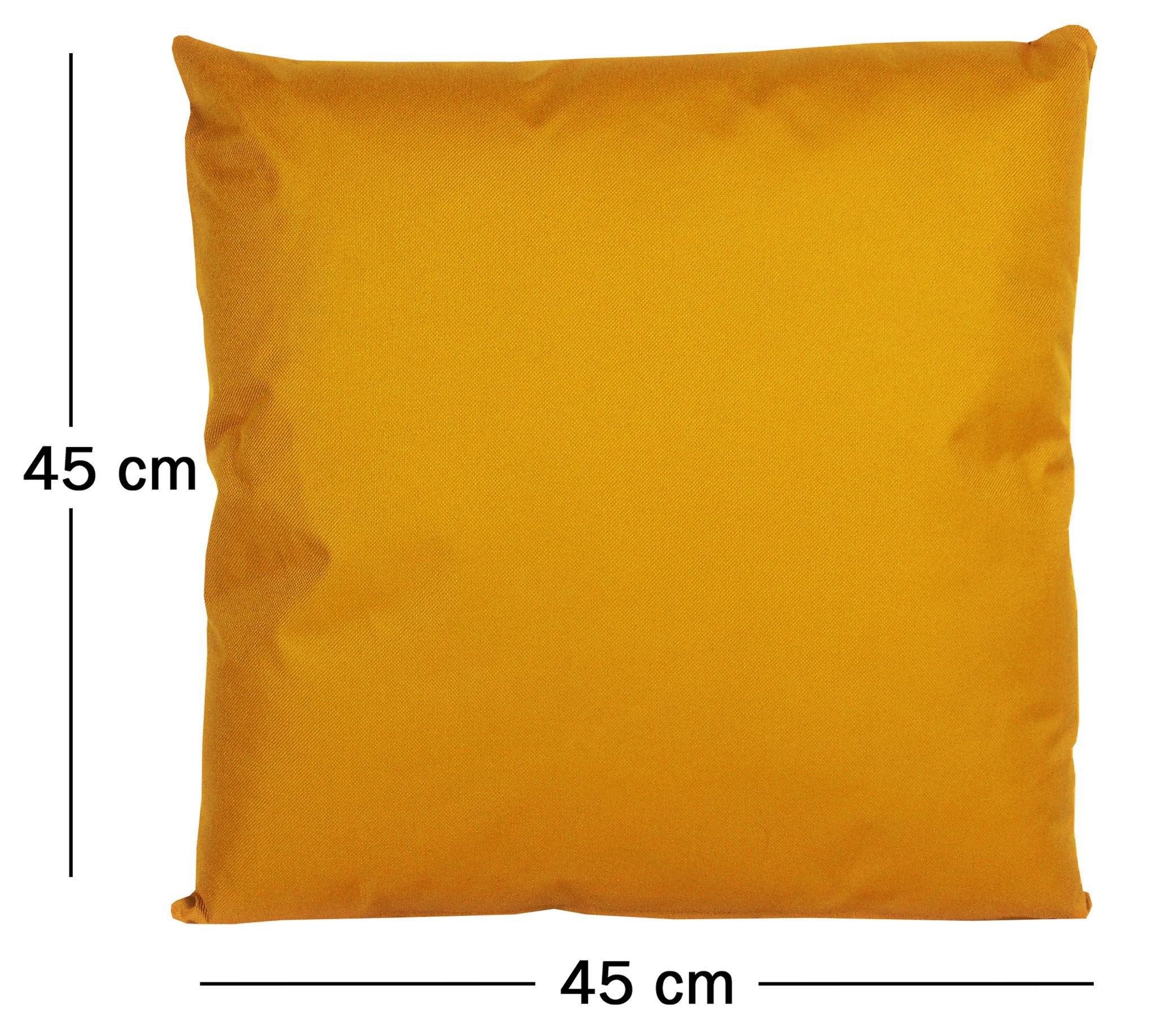 JACK Kissenbezüge JACK 2er Set Outdoor Kissenhülle Kissenbezug 45x45cm Wasserfest, (2 Stück), robust und strapazierfähig, Wasserabweisend, für Innen & Außen