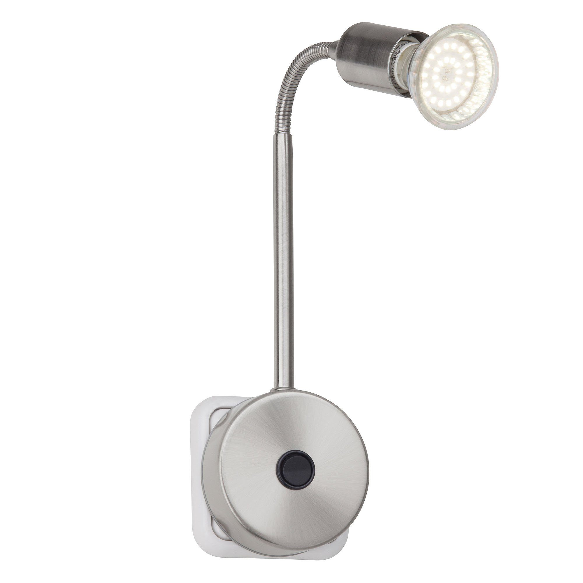 Brilliant Steckdosenleuchte Loona, LED wechselbar, Warmweiß, LED Steckerlampe eisen