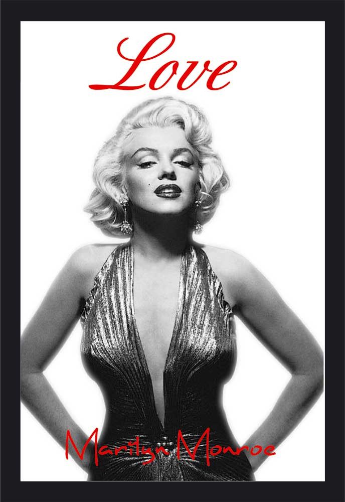 Dekospiegel KS193 Monroe, Marilyn - Love - Bedruckter Spiegel