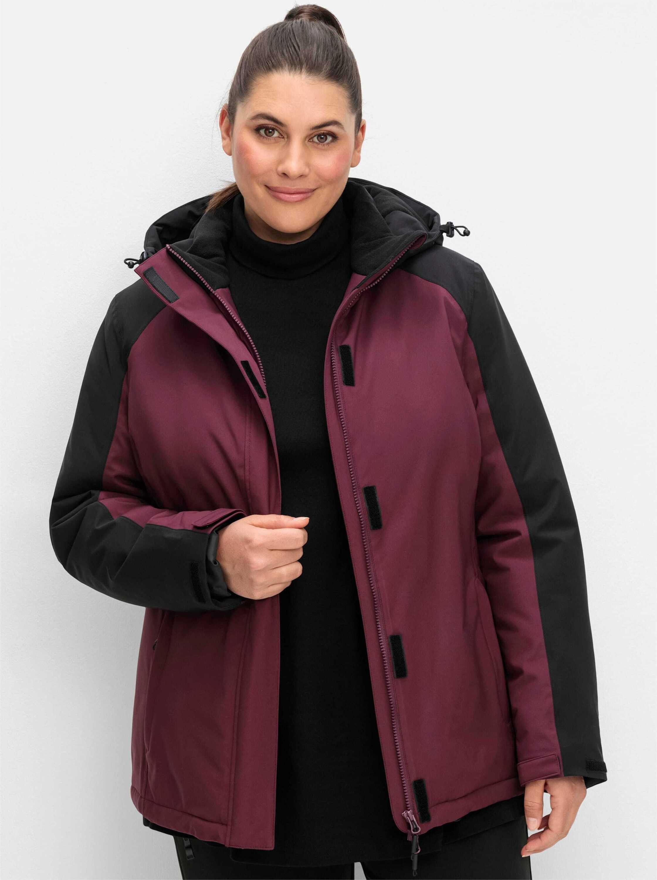 Sheego Trainingsjacke Outdoorjacke Langarm Länge ca. 76 cm