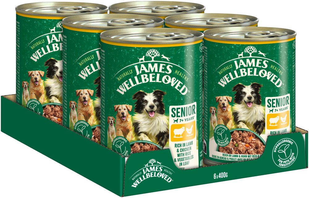 James Wellbeloved JAMES WELLBELOVED™ Hund Dose Senior Lamm & Huhn in Pastete 6 x 400g, Nassfutter für: Hunde