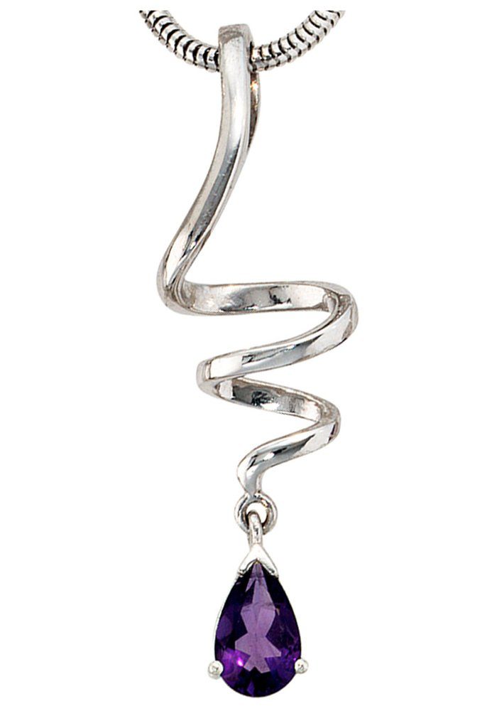 JOBO Kettenanhänger Anhänger Tropfen, 925 Silber mit Amethyst günstig online kaufen
