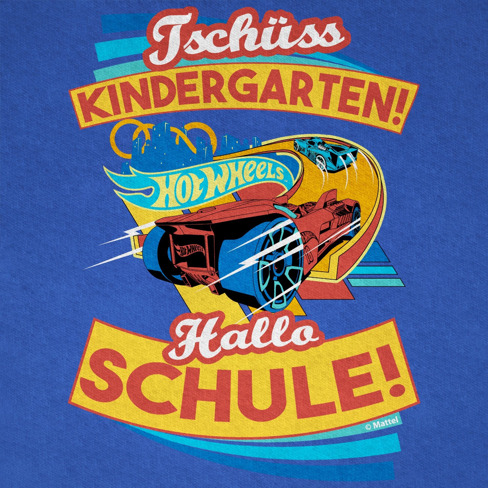 01 Shirtracer Wheels Tschüss Kindergarten! T-Shirt Hot Schule! Royalblau Jungen Hallo