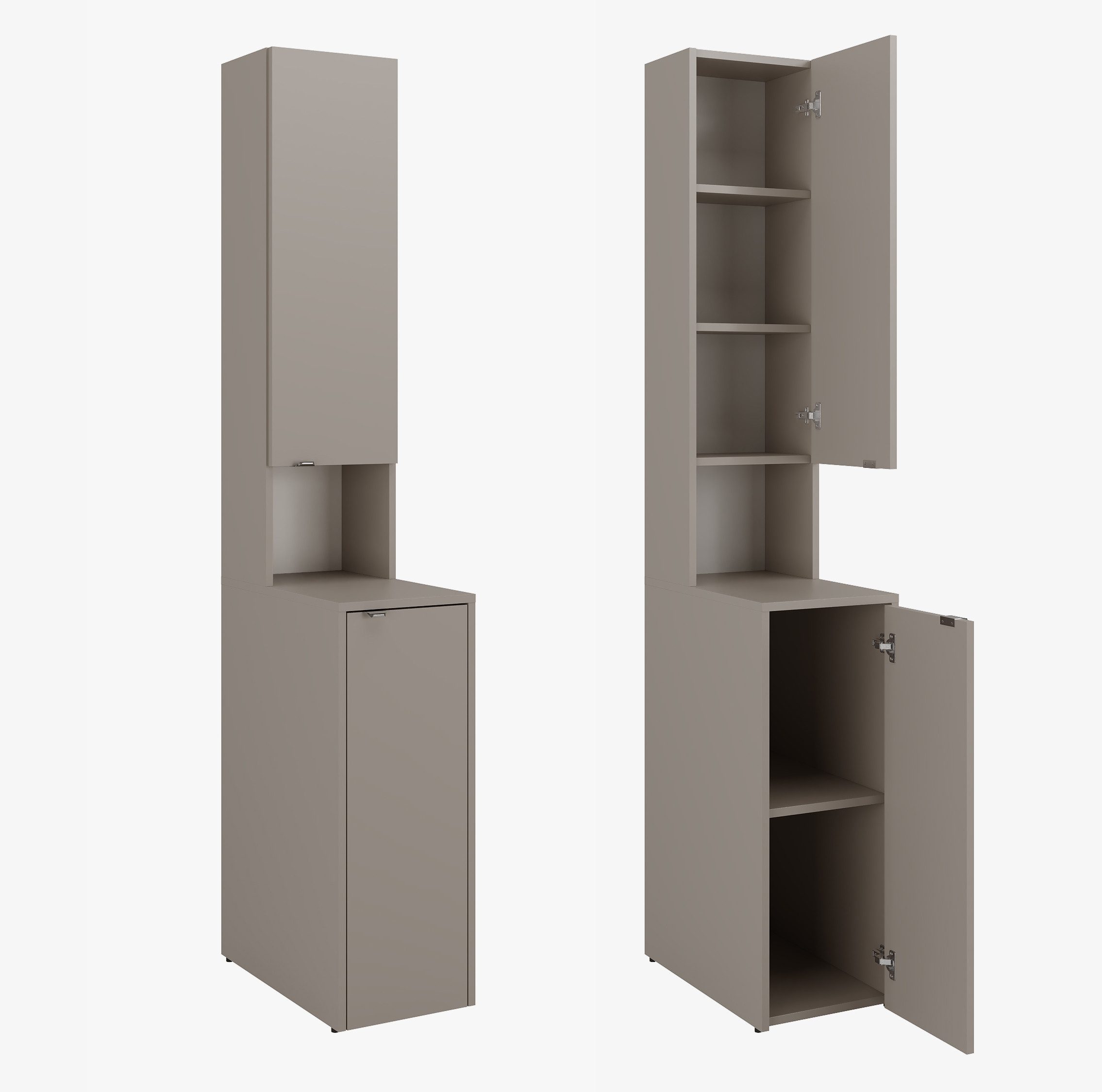 Platan Room Waschmaschinenumbauschrank Badschrank LORA Waschmaschinenschrank Badezimmer Hochschrank 210 x 65 x 50 cm