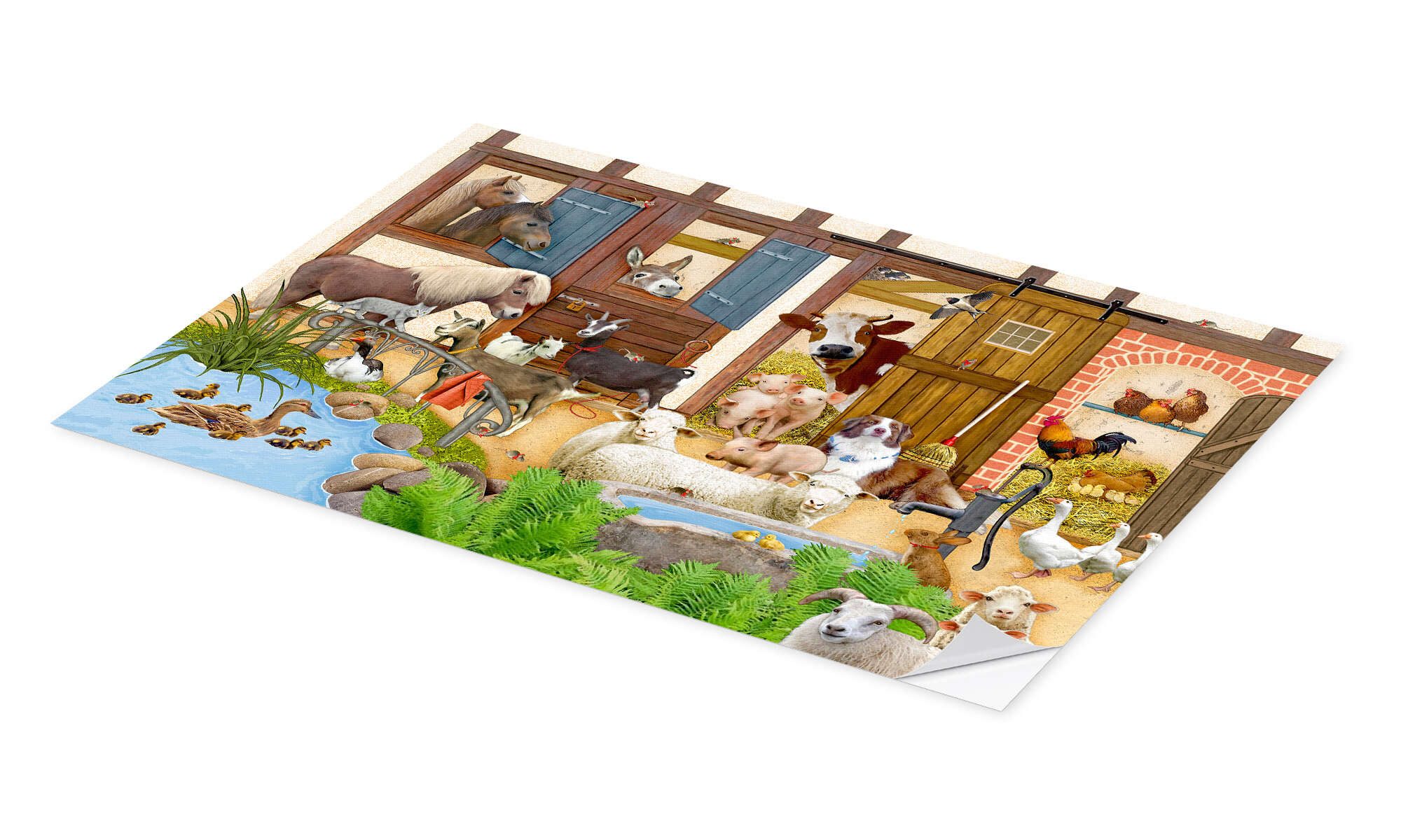 Posterlounge Wandbild Tiere auf dem Bauernhof, günstig online kaufen