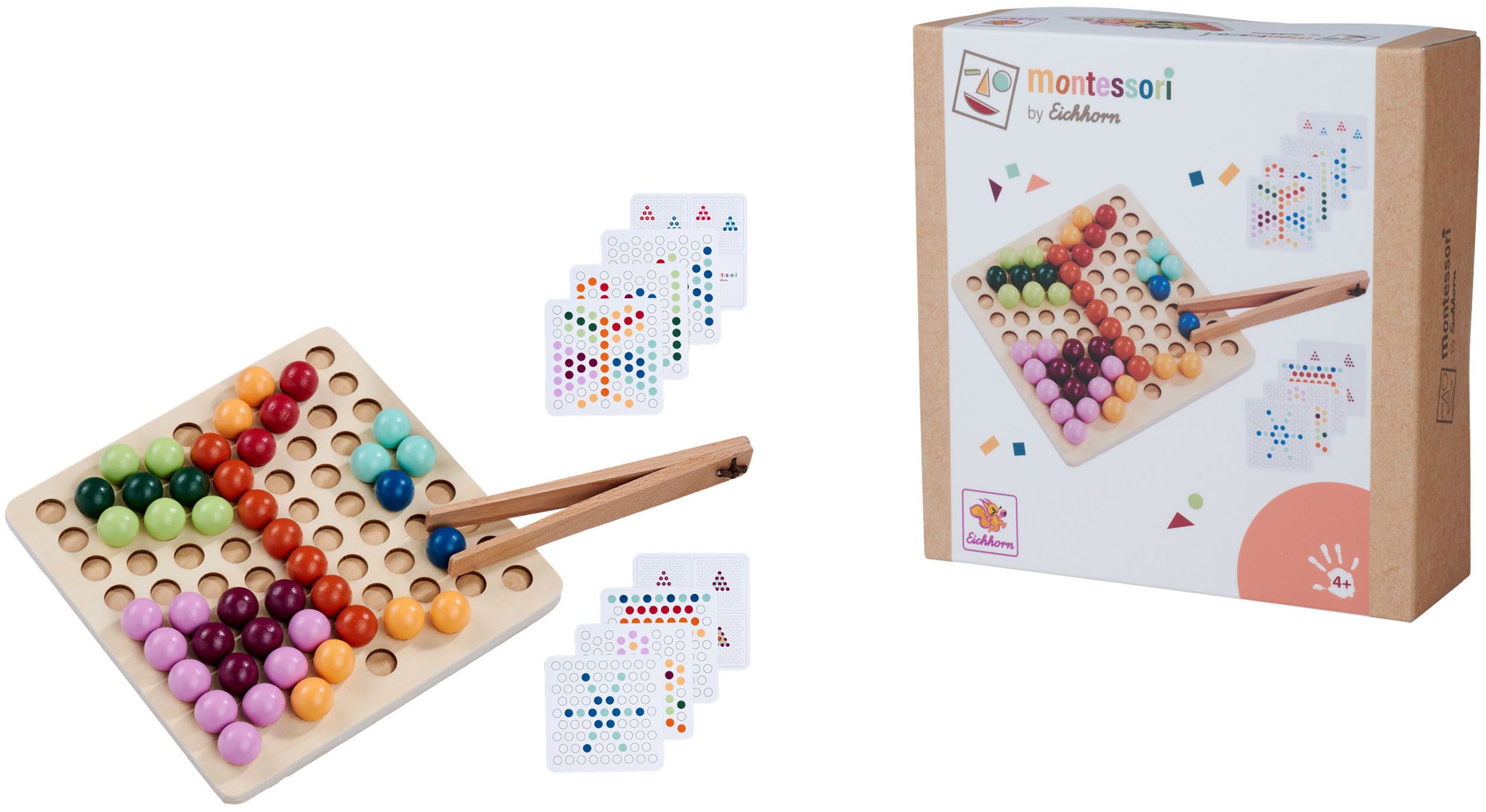 Eichhorn Steckspielzeug Montessori Sortierperlen