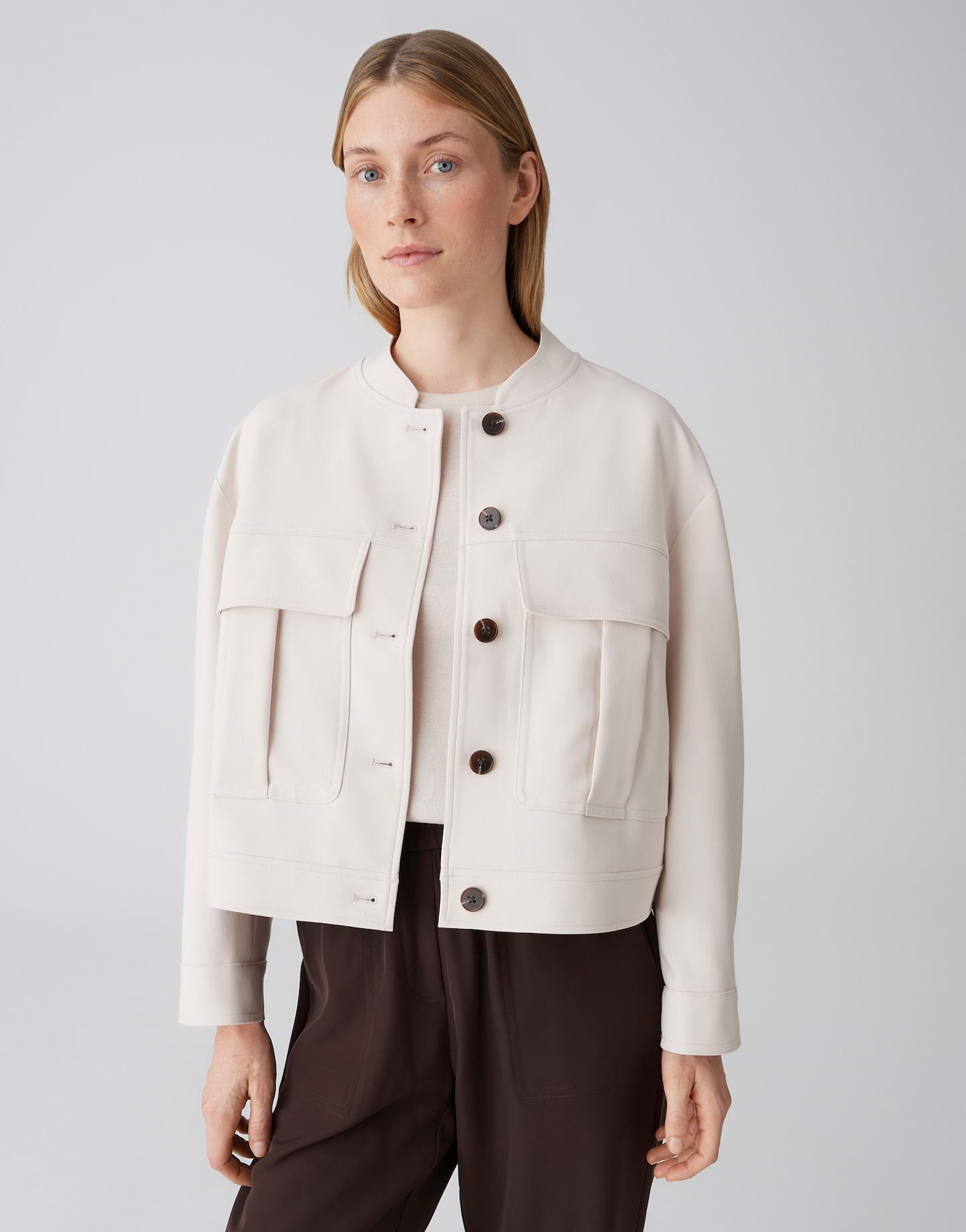OPUS Jackenblazer Boxy Blousonjacke mit Cargodetails Lockere Passform, aufg günstig online kaufen