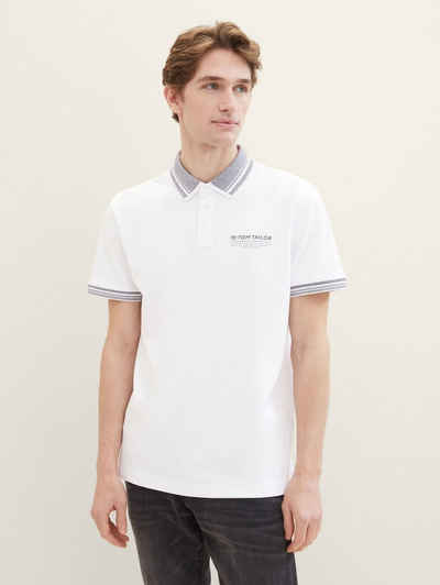 TOM TAILOR Poloshirt Poloshirt mit Logo Print