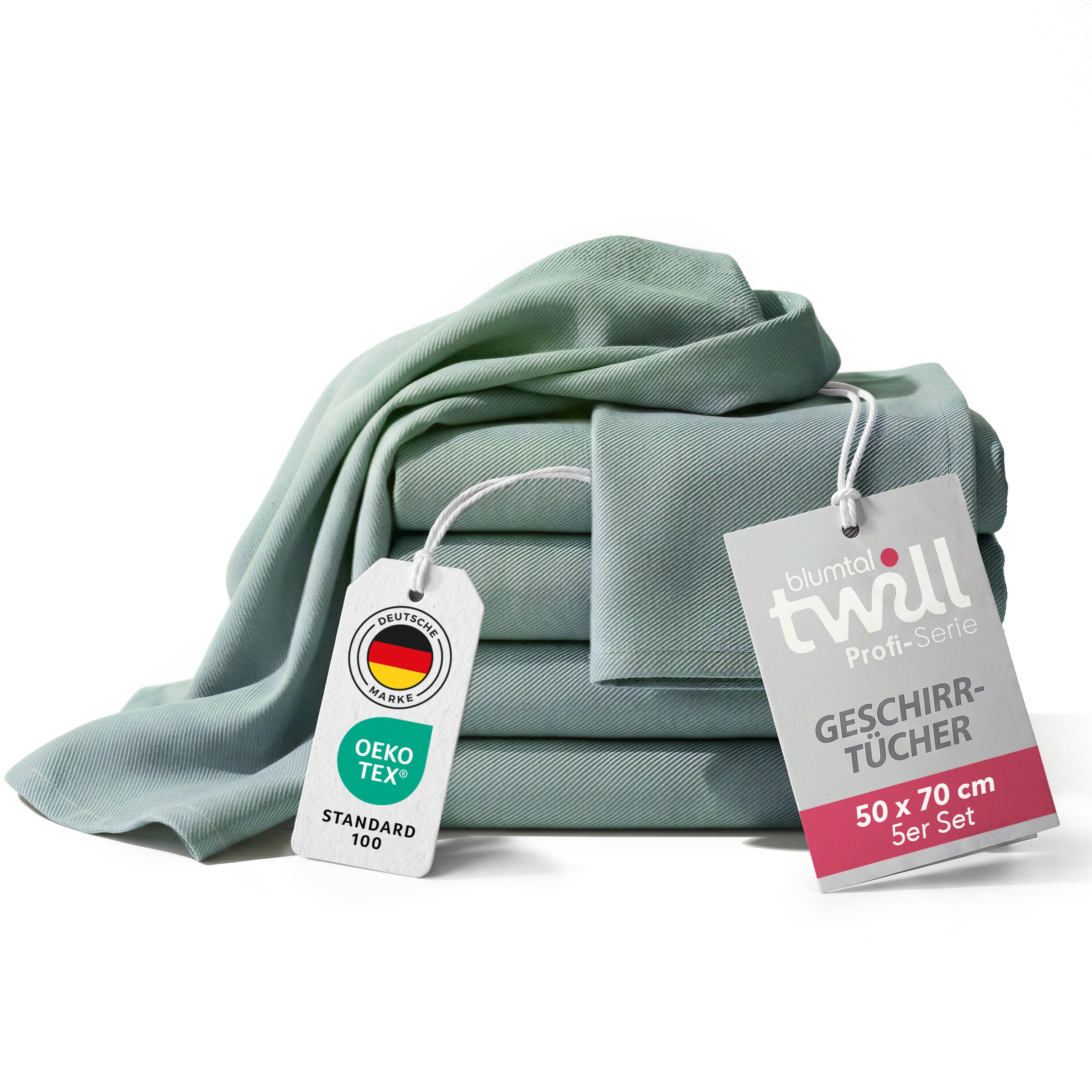 Blumtal Geschirrtuch 5er Set Premium Geschirrtücher Baumwolle 50x70 cm, (5-tlg), Ultra saugstarke zertifizierte Geschirrhandtücher (230gsm)