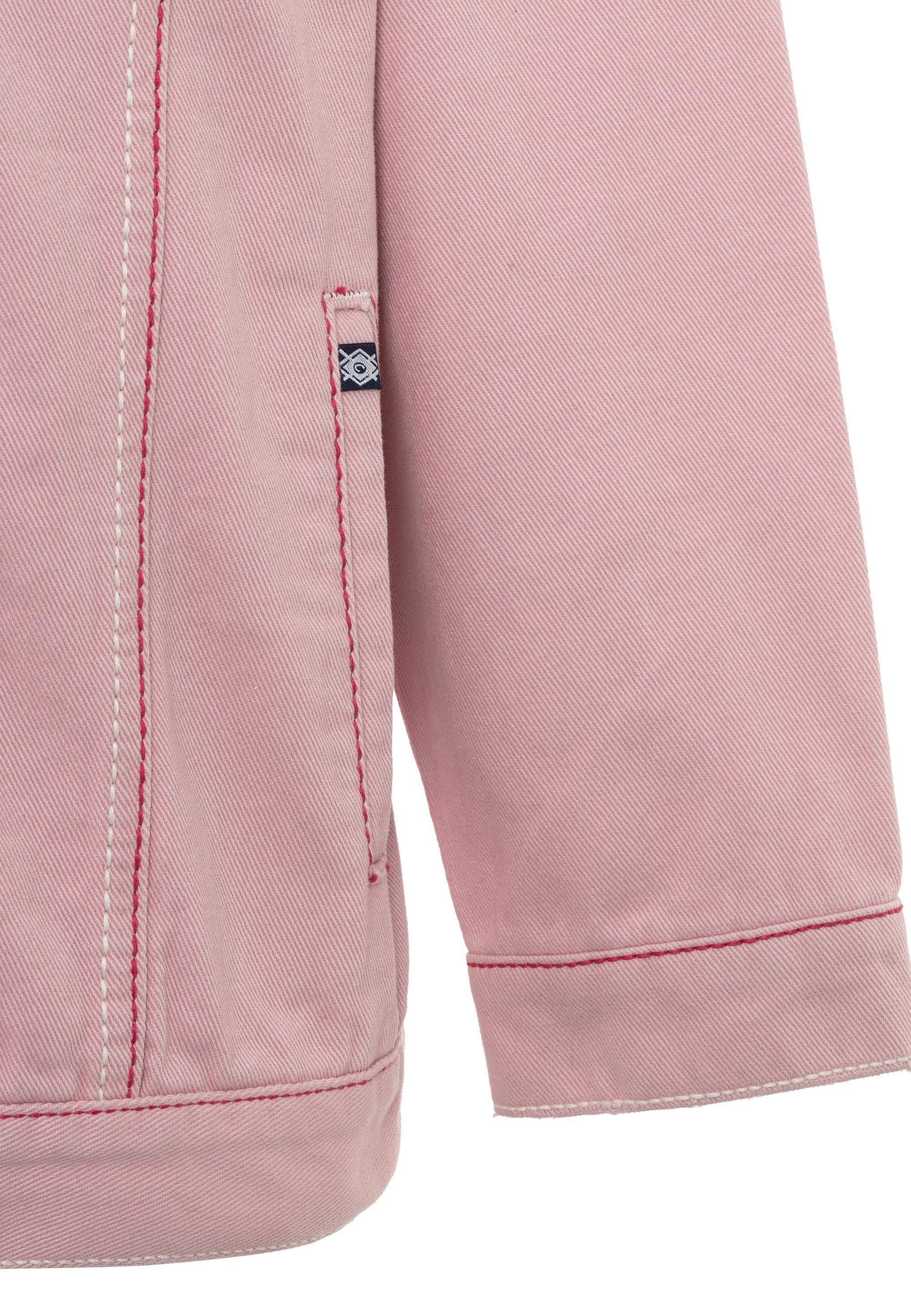 Cipo & Baxx rosa in Jeansjacke modernem Look