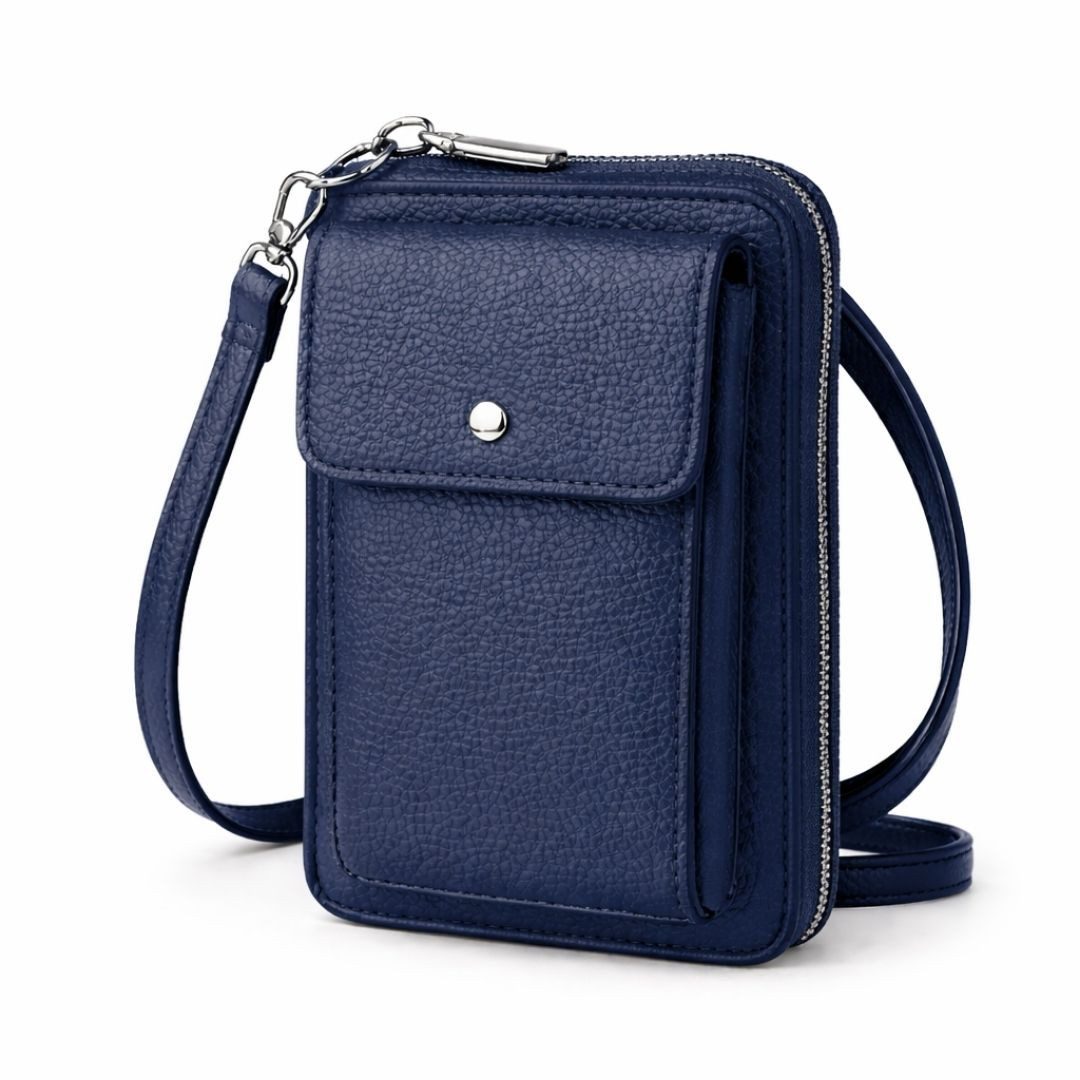 ZUKUNFTSENKEL Mini Bag Mini Umhängetasche aus Echtleder mit RFID-Schutz Kleine Handytasche (Kleine Handtasche, Ideal für Smartphone, Karten und Bargeld), Kleine Handytasche Handyfach Verstellbarer Schultergurt