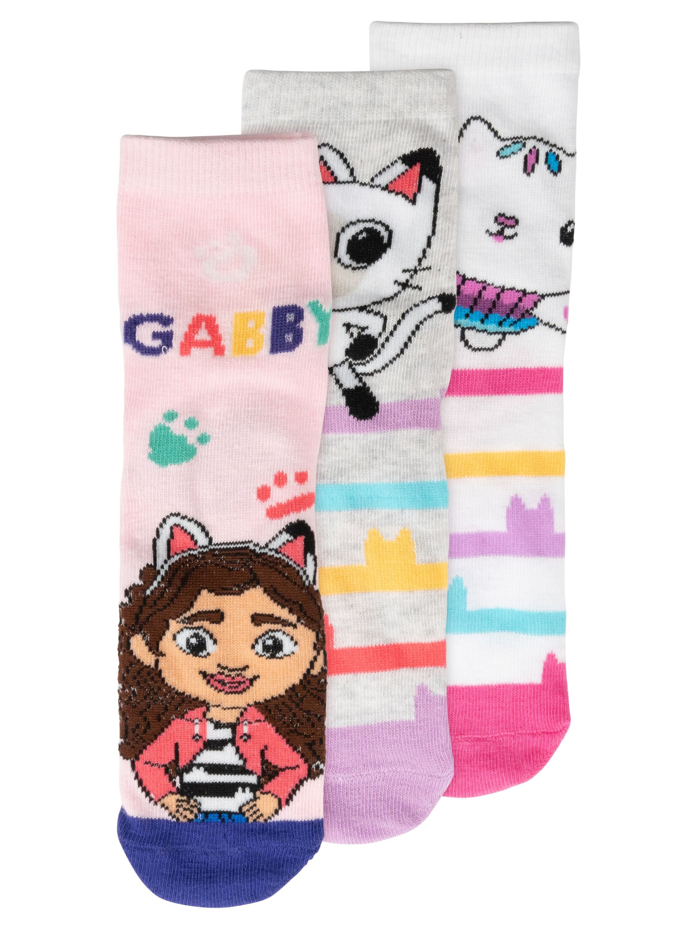 Socken Gabby's Dollhouse Socken Kindersocken Sneaker Söckchen (3er Pack)