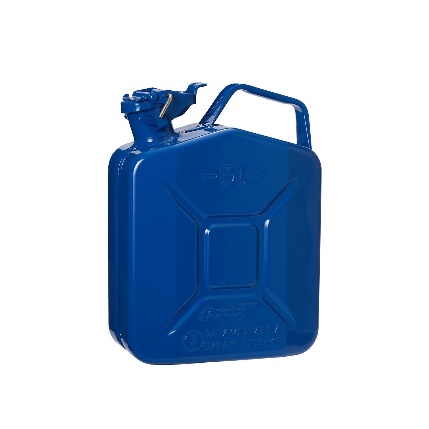 Lumaland Benzinkanister Oxid7 Metall-Kraftstoffkanister 5L Blau, Un-Zulassung Benzin & Diesel | Benzinkanister