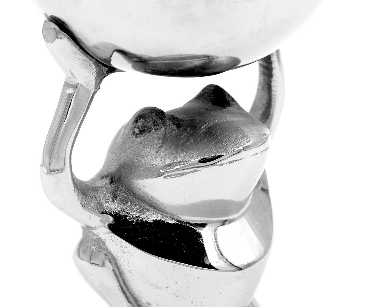 Froschfigur Brillibrum Froschkönig Messing Metall Dekofigur Schlüsselschale Schale Frosch
