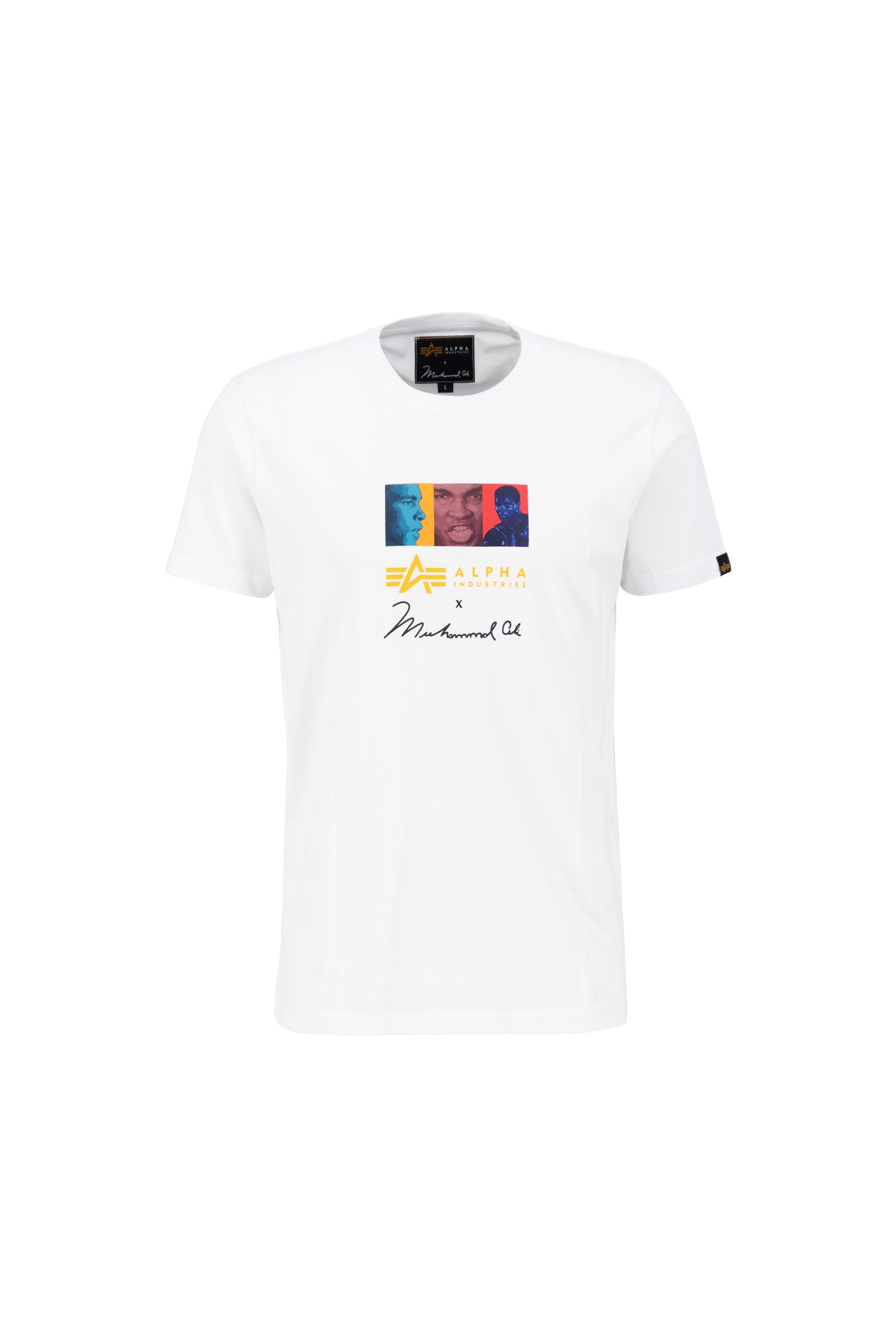 Alpha Industries T-Shirt Alpha Industries Men - T-Shirts Muhammad Ali Pop Art T white
