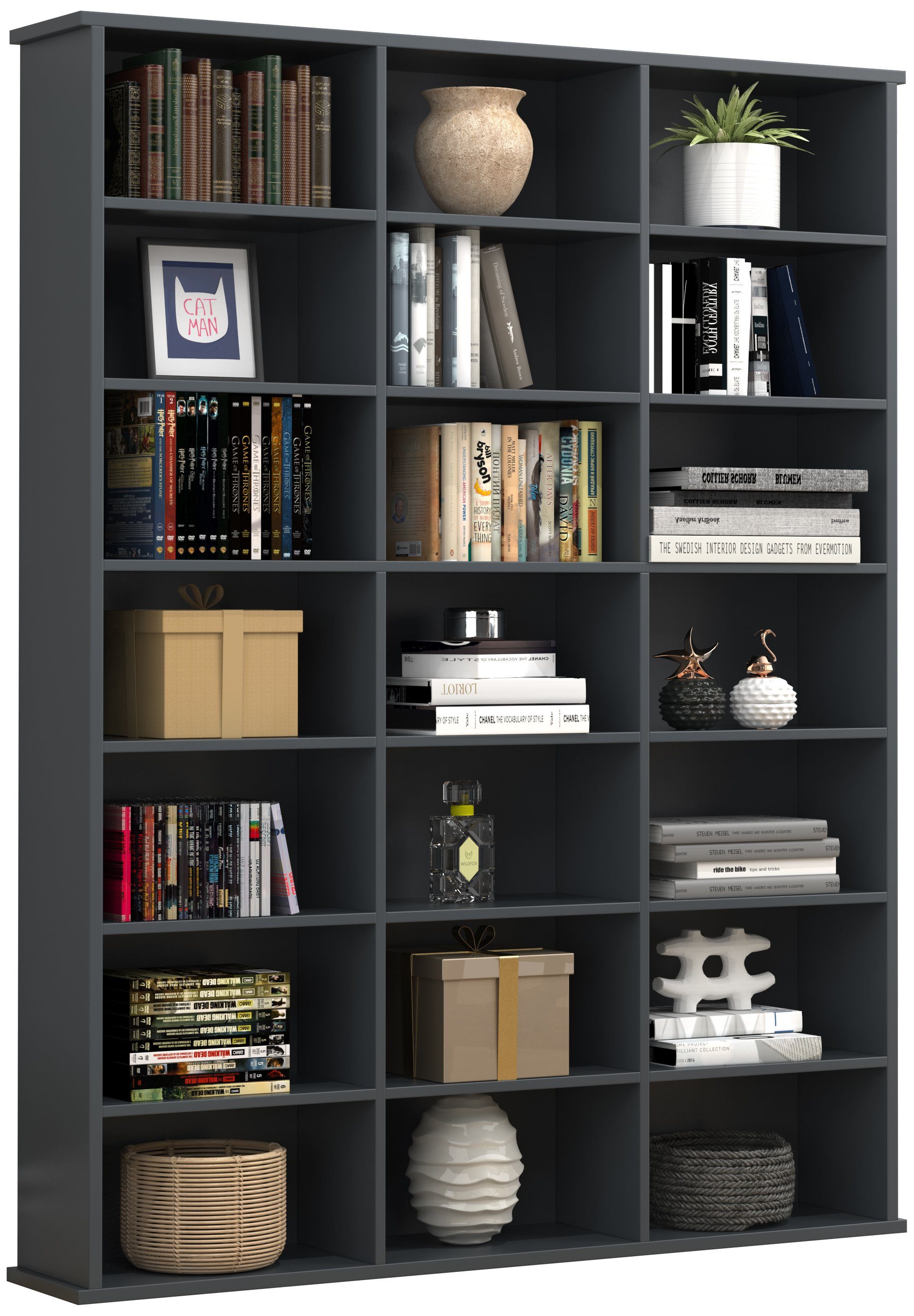 VCM Standregal Holz CD DVD Standregal Bücherregal Regal Megosa M günstig online kaufen