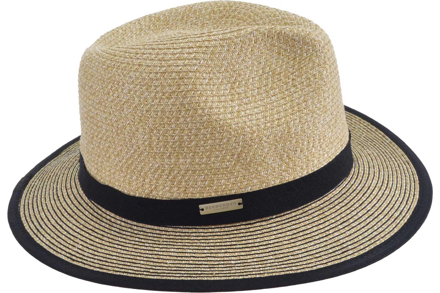 Seeberger Strohhut Papierborten Fedora mit