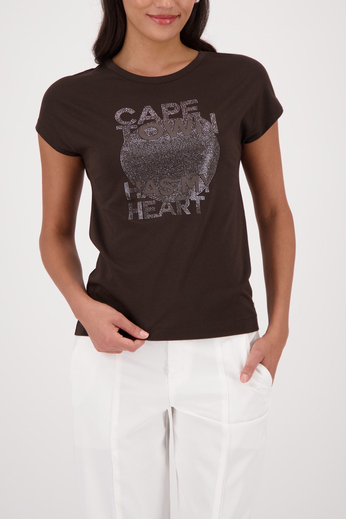 Monari T-Shirt Shirt Schmuck Regular fit mit Schriftzug