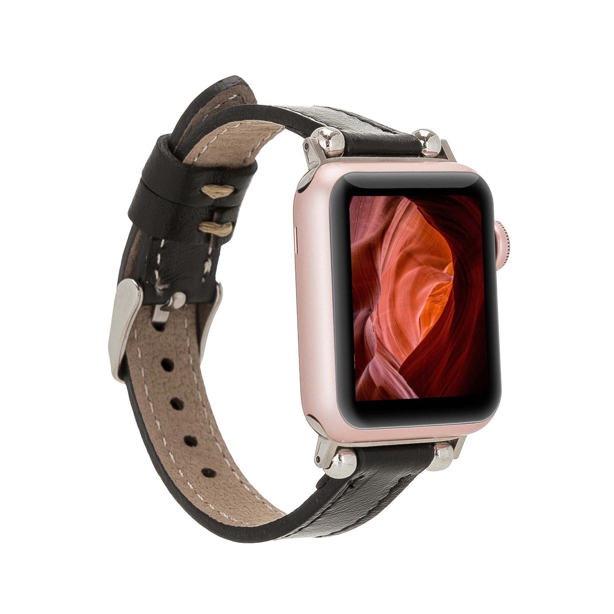 Renna Leather Uhrenarmband Apple Watch Band für Series 11/10/ Ultra/9/SE/8-1 Echtleder Armband