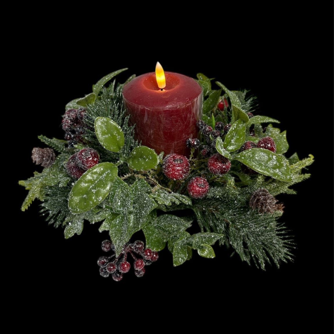 formano Adventskranz Adventskranz / Türkranz mit Kerzenkranz (32 cm und 26 cm), gefrostet