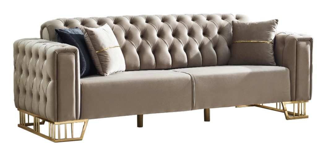 Villa Möbel Sofa Royce, 1 Stk. 3-Sitzer, mit Relax-/Bettfunktion durch umklappbare Rückenlehne