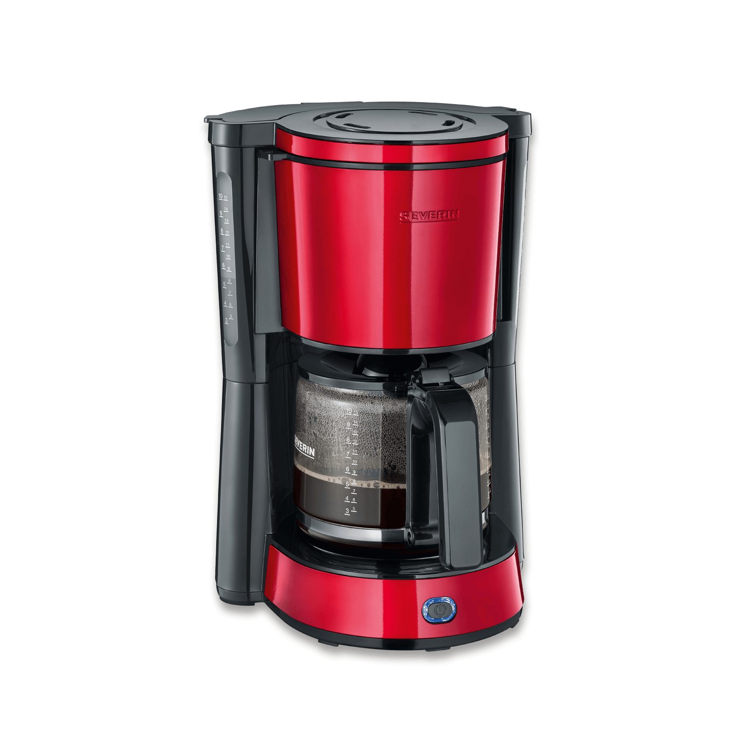 Severin Filterkaffeemaschine, Kaffeemaschine mit Glaskanne, bis 10 Tassen, 1000 Watt