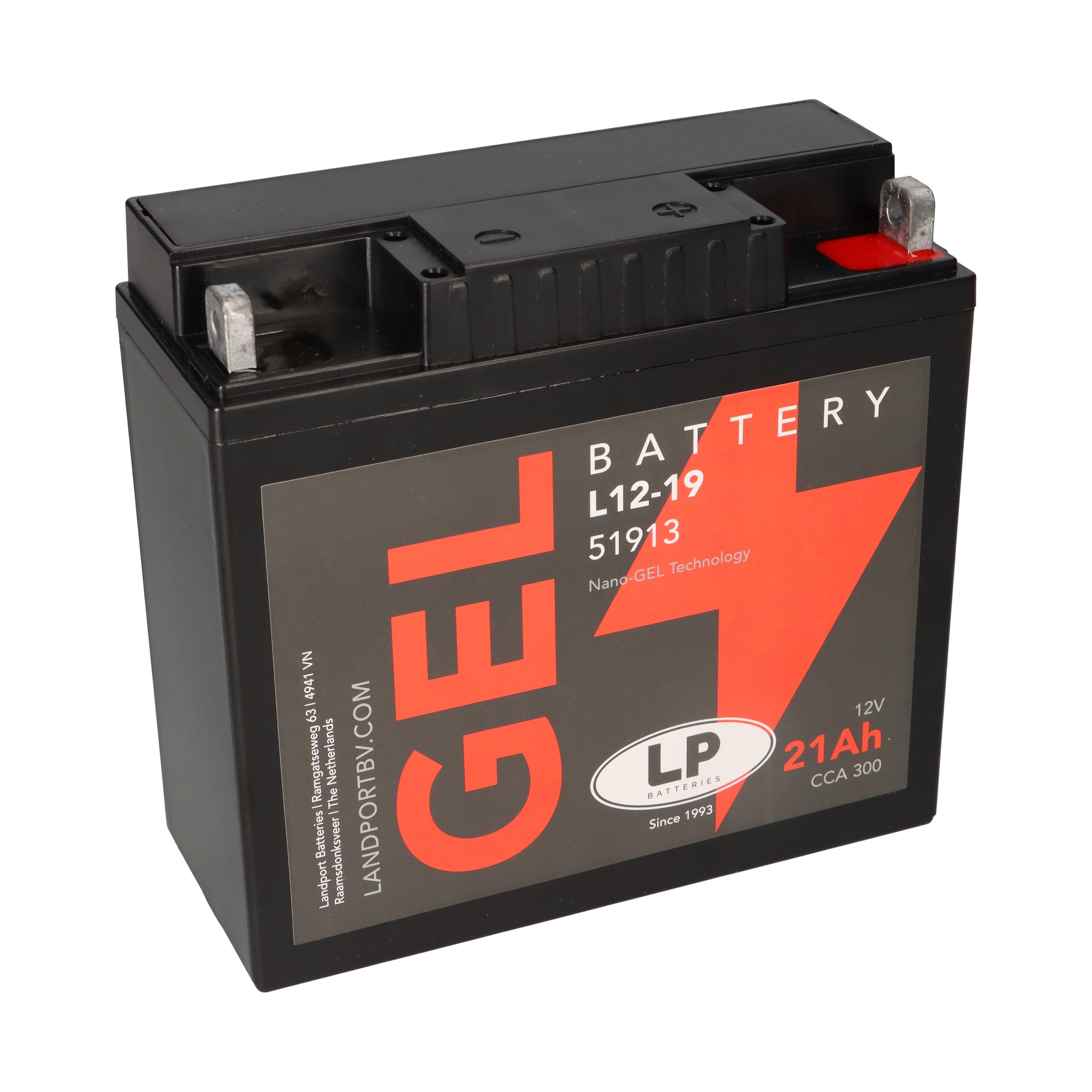 Batterie 12V 21Ah für Motorrad Startbatterie MG L12-19 Bleiakkus