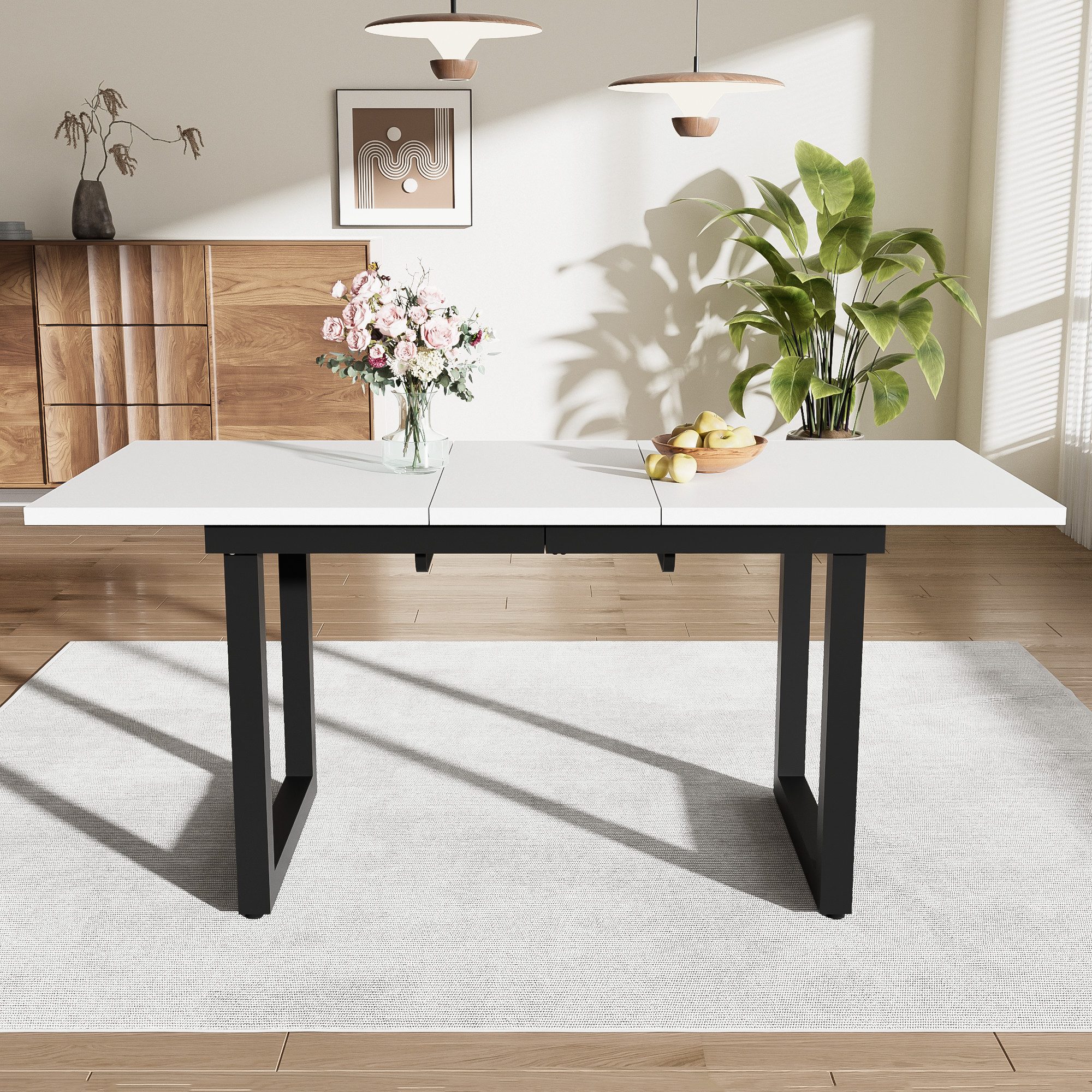 Ulife Esstisch Kaffee-Freizeittisch, Erweiterbarer Esstisch, 140/180 günstig online kaufen