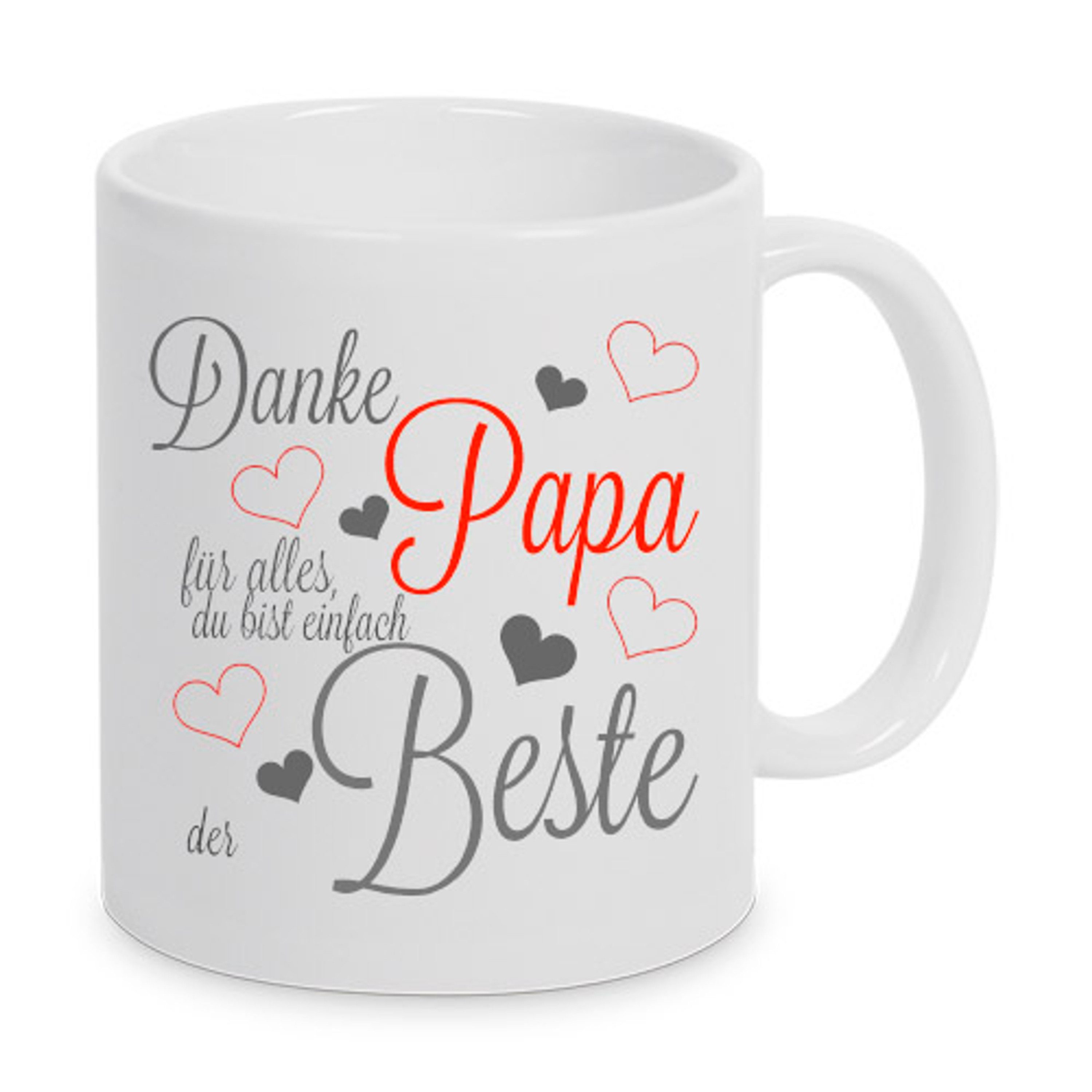 TASSENKING Tasse, Danke Papa, du bist einfach der Beste - Tasse - Kaffeebecher