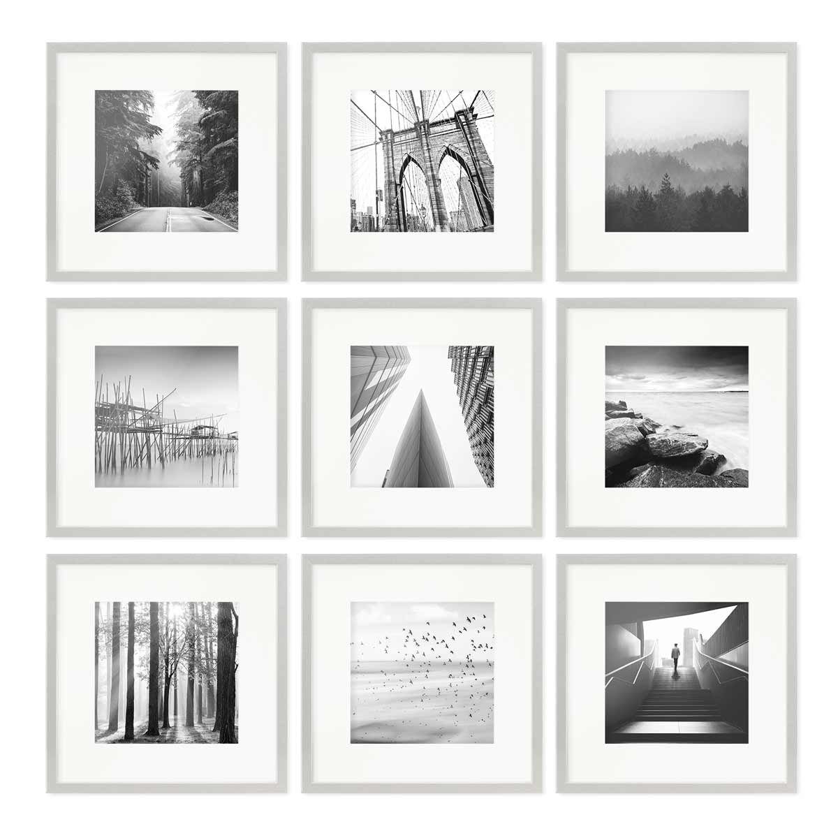 PHOTOLINI Bilderrahmen 9er Set 30x30 cm günstig online kaufen