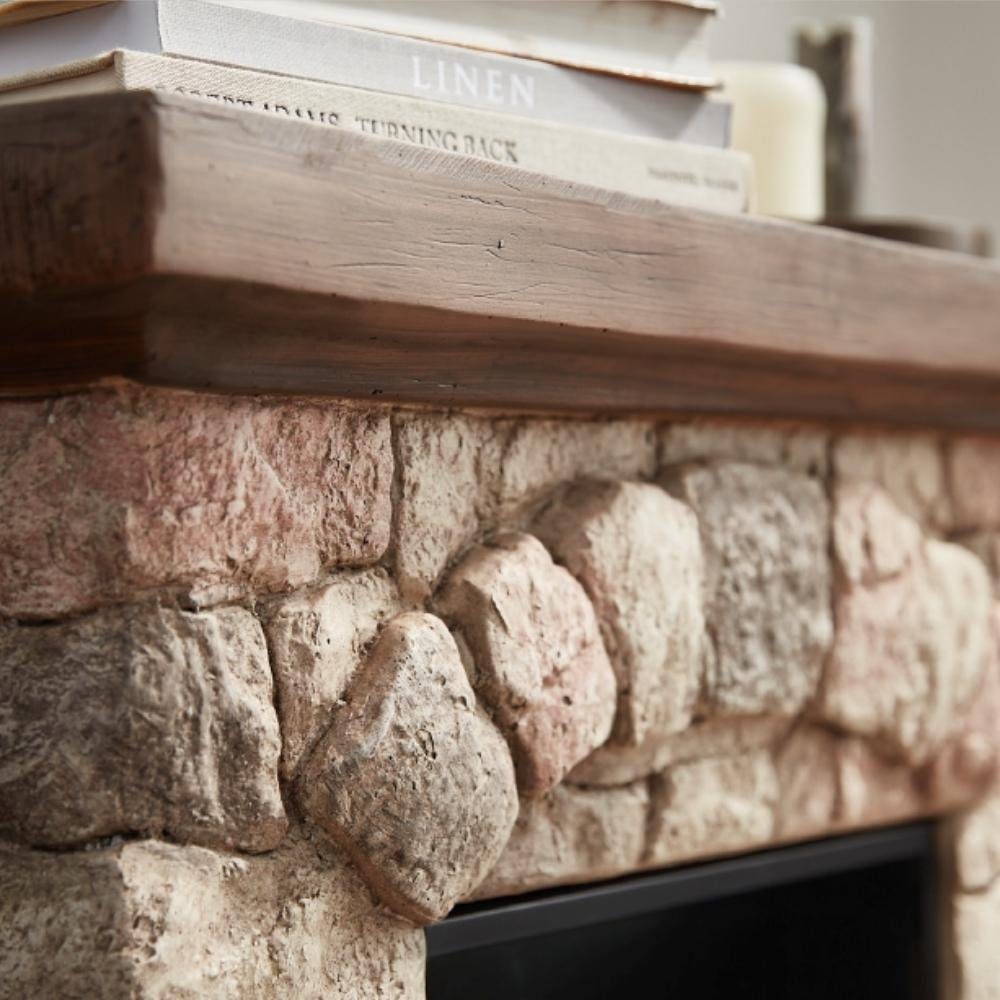 HOME DELUXE Elektrokamin CALOR - Mit Flammeneffekt, Helligkeit der Flammenbeleuchtung und die Heizdauer einstellbar – Bild 4 von 5