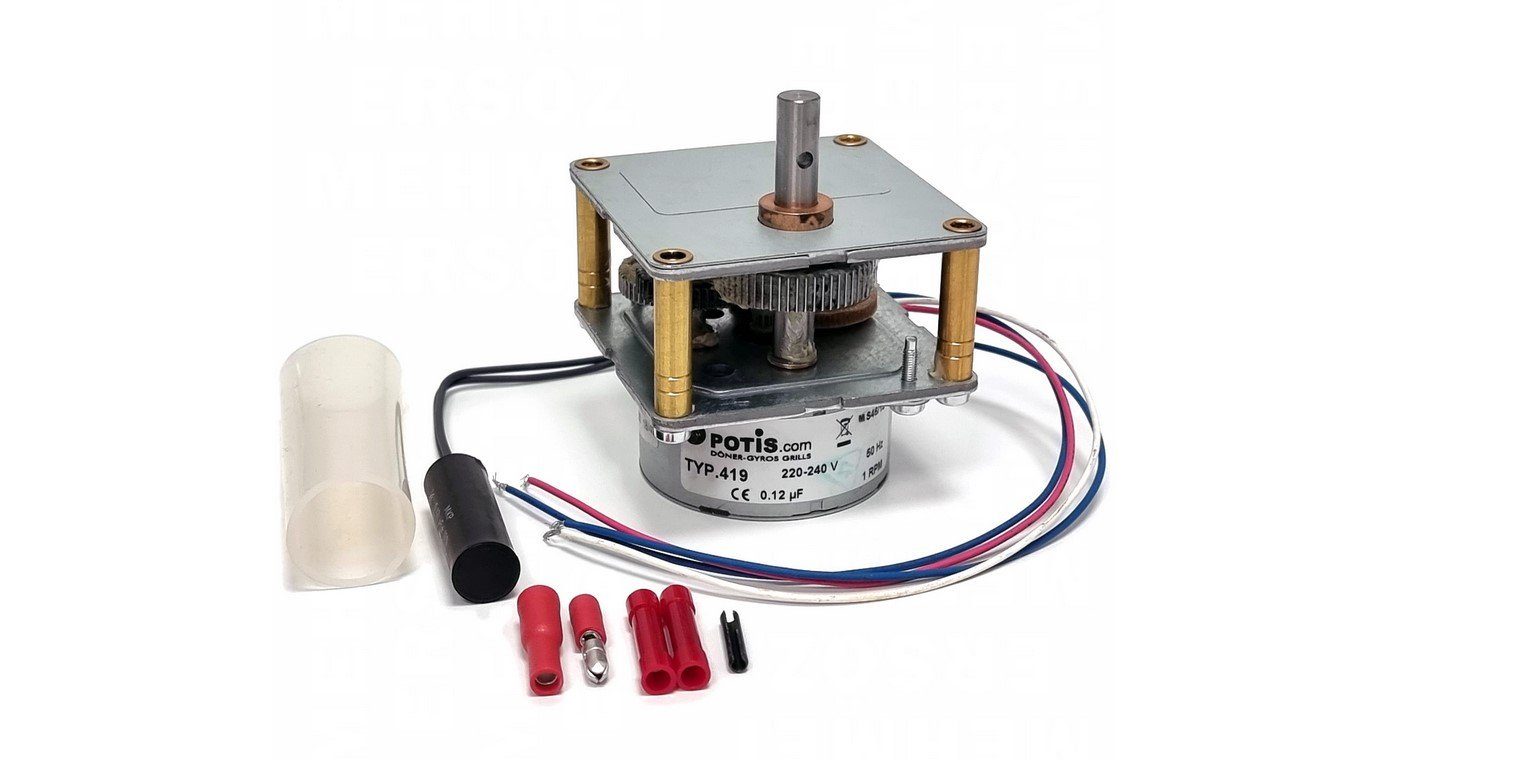 Potis Dönergrill Motor mit Getriebe ohne Gehäuse Potis