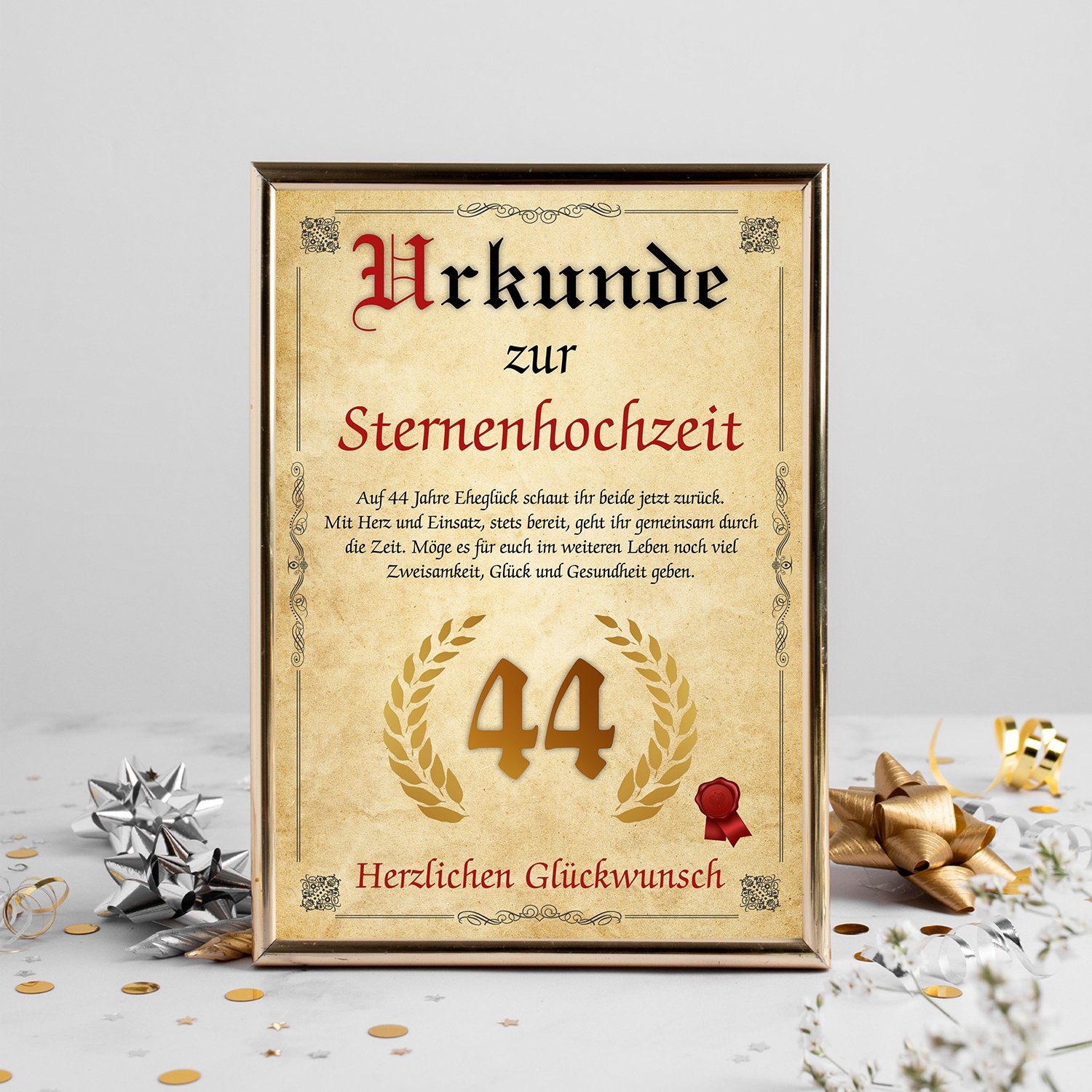 Stilvolle 44 Jahre Verheiratet Bild