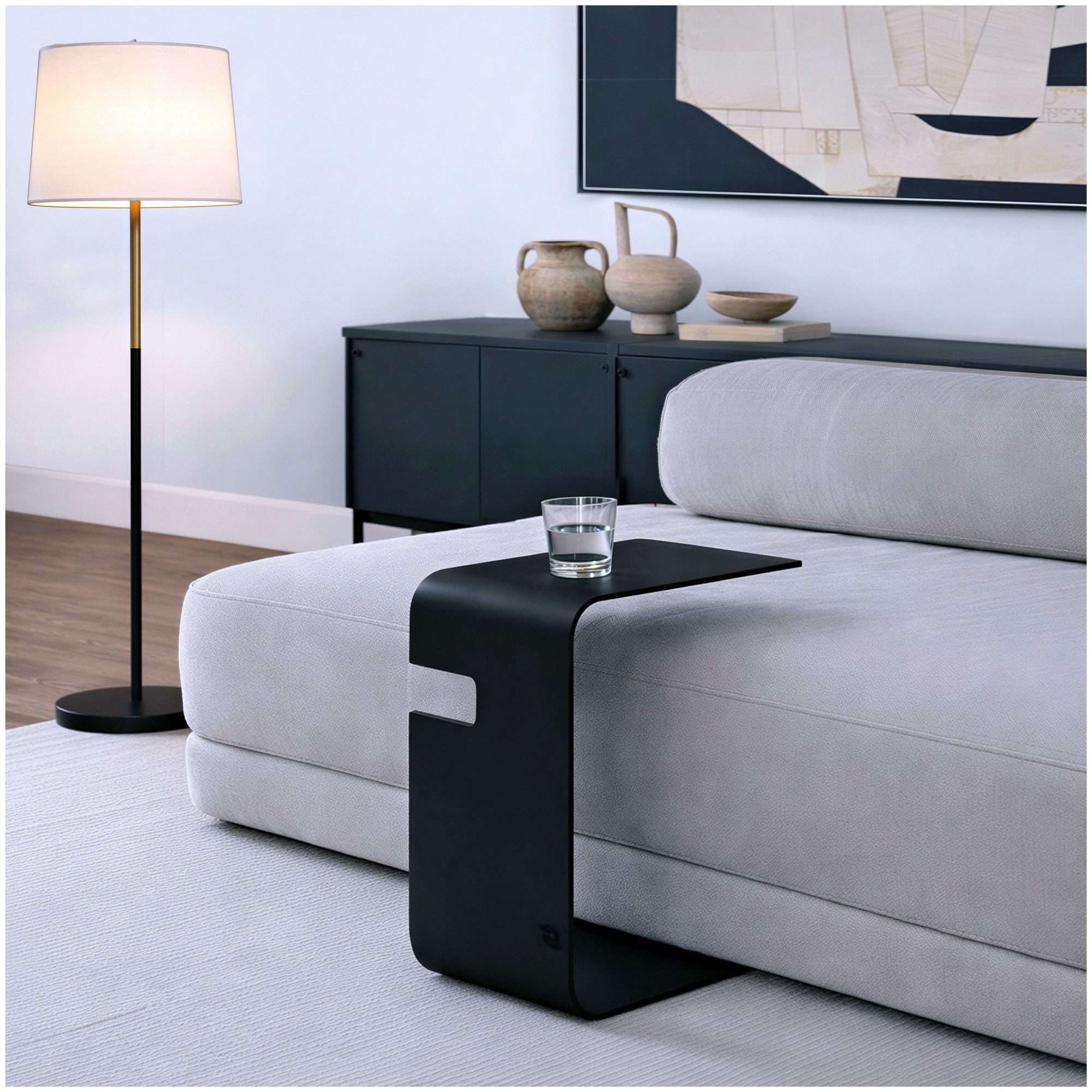 tuning-art Beistelltisch Hamburg-50 Beistelltisch Metall pulverbeschichtet Couchtisch