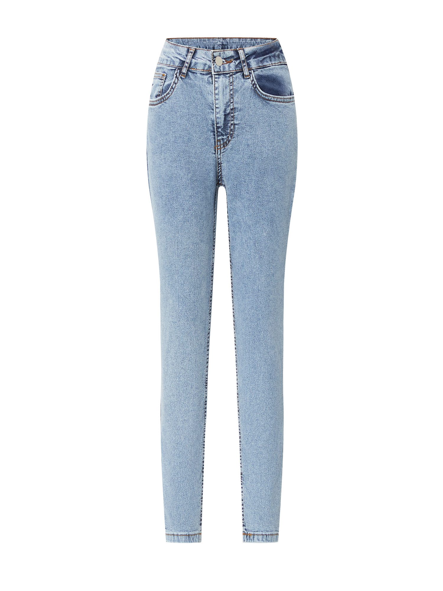 7/8-Jeans Damen High-Waist Ankle-Jeans Slim Fit Denim