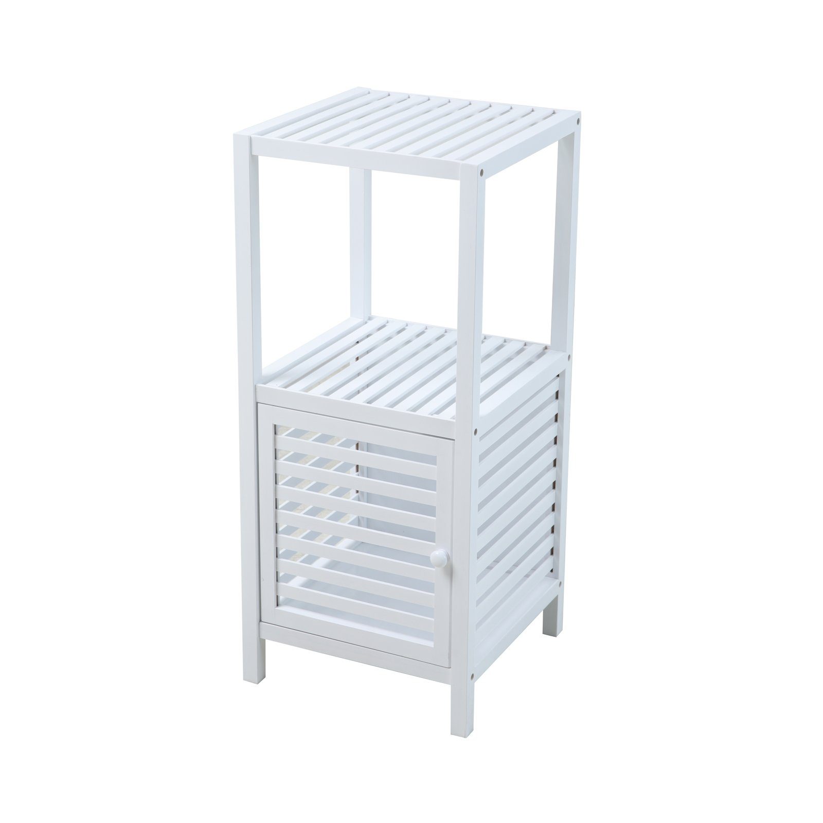 SVITA Badregal BAMBUS, mit Tür, Badezimmerschrank, mit Regal, freistehend, günstig online kaufen