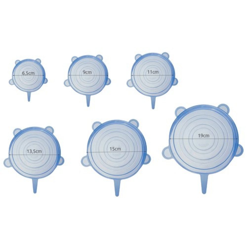 Ruhhy Deckel Silikondeckel Dosenverschließer, (Spar-Set, 6-tlg., flexibel, luftdicht), Geruchsneutral, bleiben frisch und verderben nicht