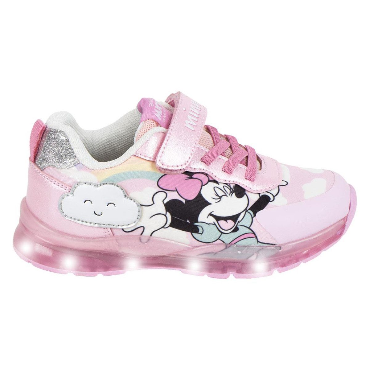 Disney Minnie Mouse Kinder Freizeitschuhe mit Licht sportliche Schuhe Kindergarten Sneaker (Packung)