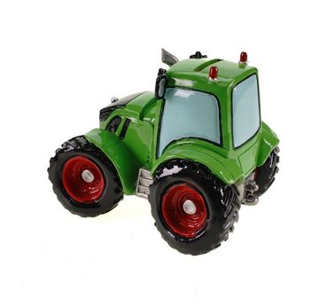 Kremers Schatzkiste Spardose Spardose grüner Traktor 17 cm Bauernhof Träcker Sparschwein Landwirt