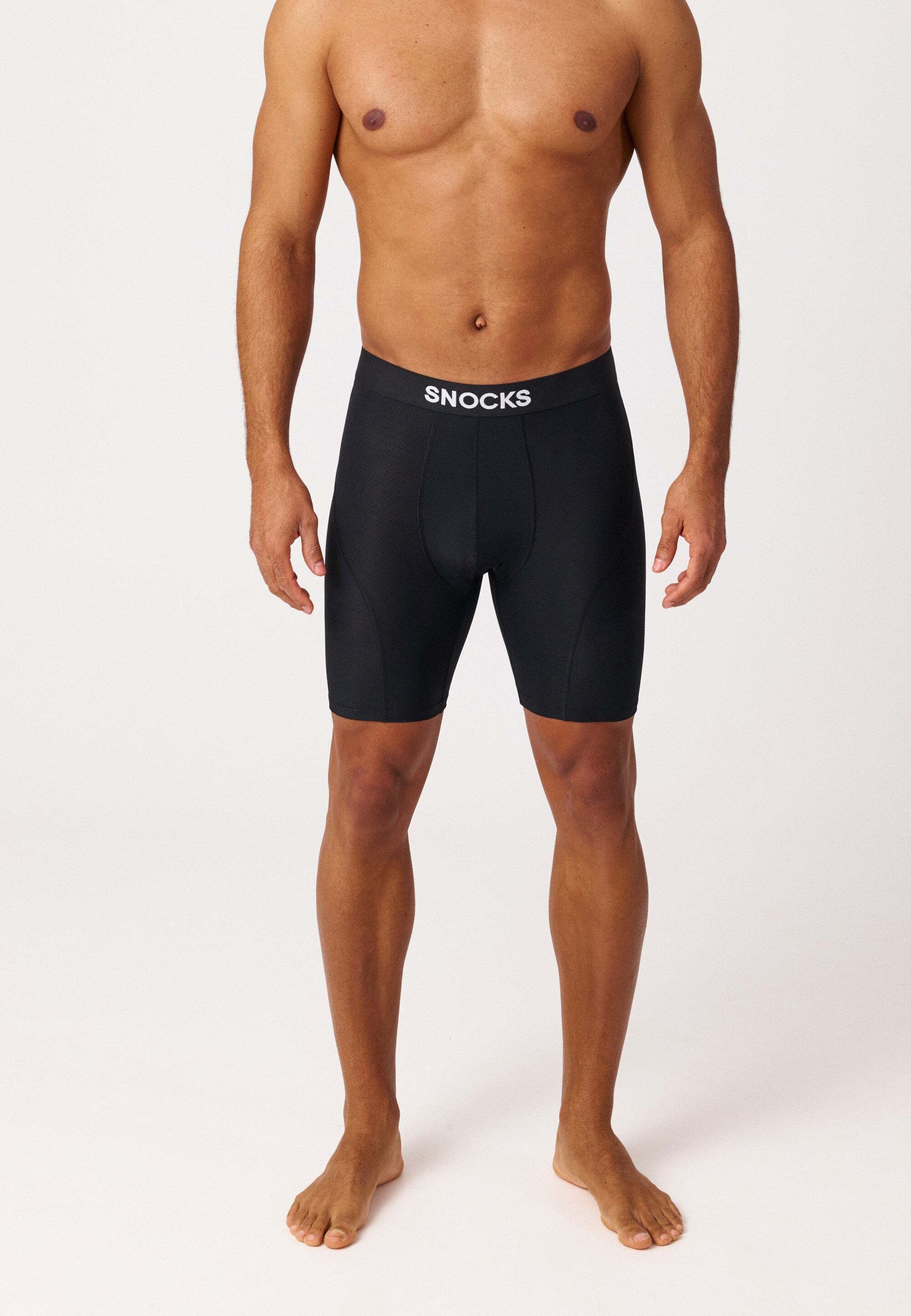 SNOCKS Boxershorts Sport Boxershorts mit langem Bein (1-St) atmungsaktive lange Sport Boxershorts